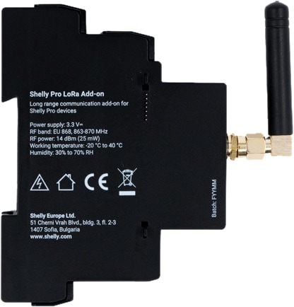 SHELLY Funkmodul Pro LoRa Add-on SHELLY Funkmodul Pro LoRa Add-on