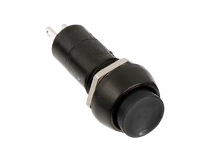 Einbau-Druckschalter PBS-11A, rund, Ein/Aus, schwarz