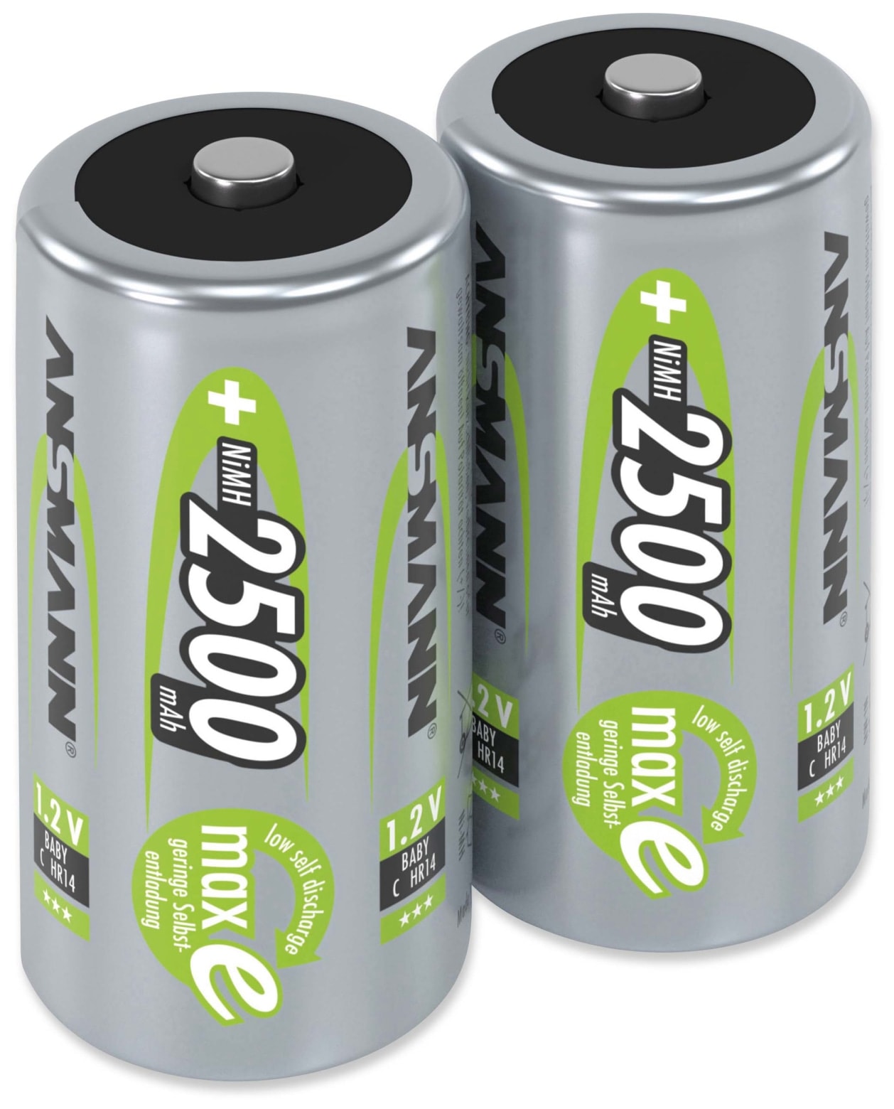 ANSMANN NiMH-Baby-Akku maxE, 2500 mAh, 2 Stück ANSMANN NiMH-Baby-Akku maxE, 2500 mAh, 2 Stück