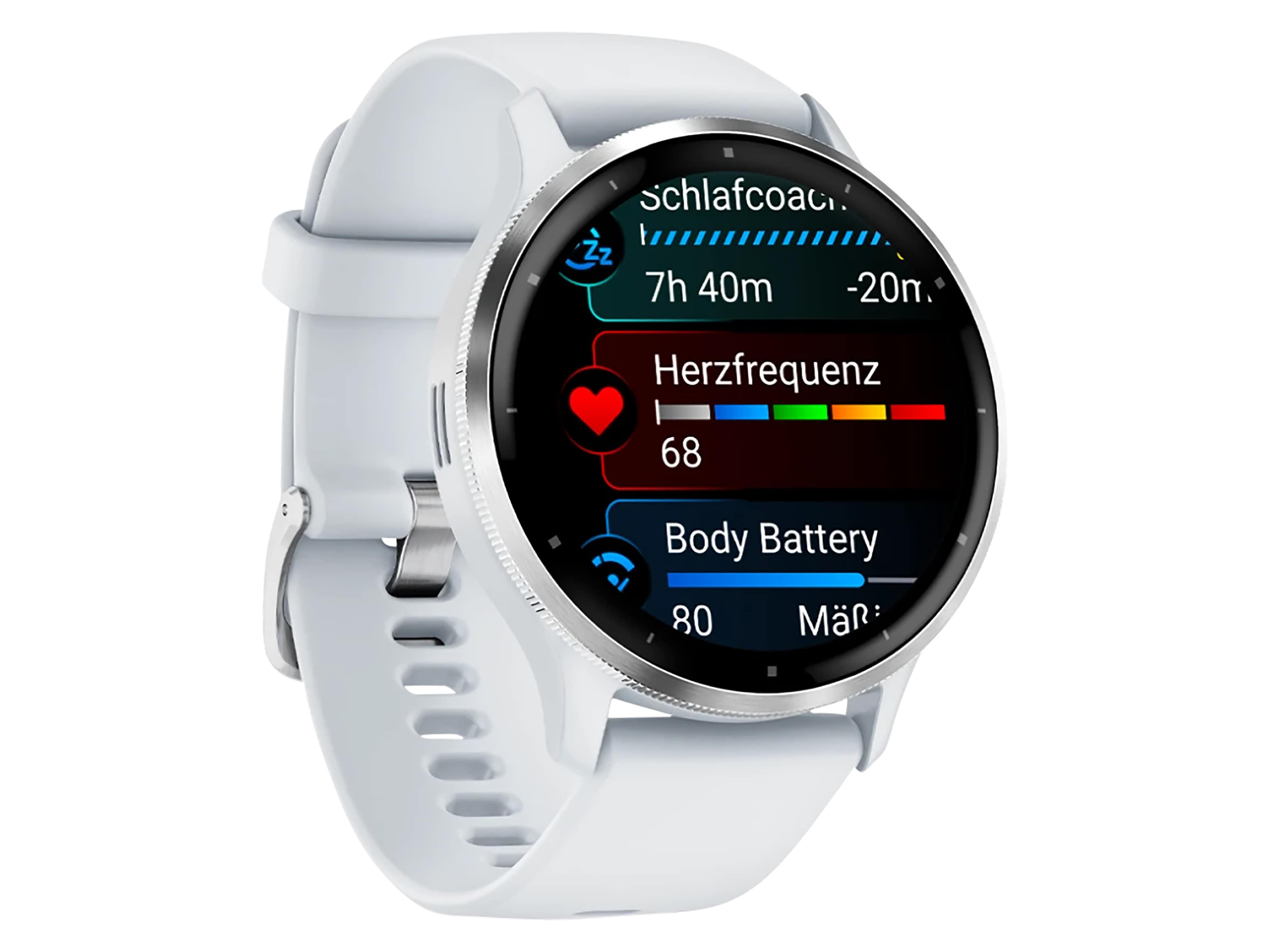 GARMIN Smartwatch Venu 3 steinweiss/silber Silikon