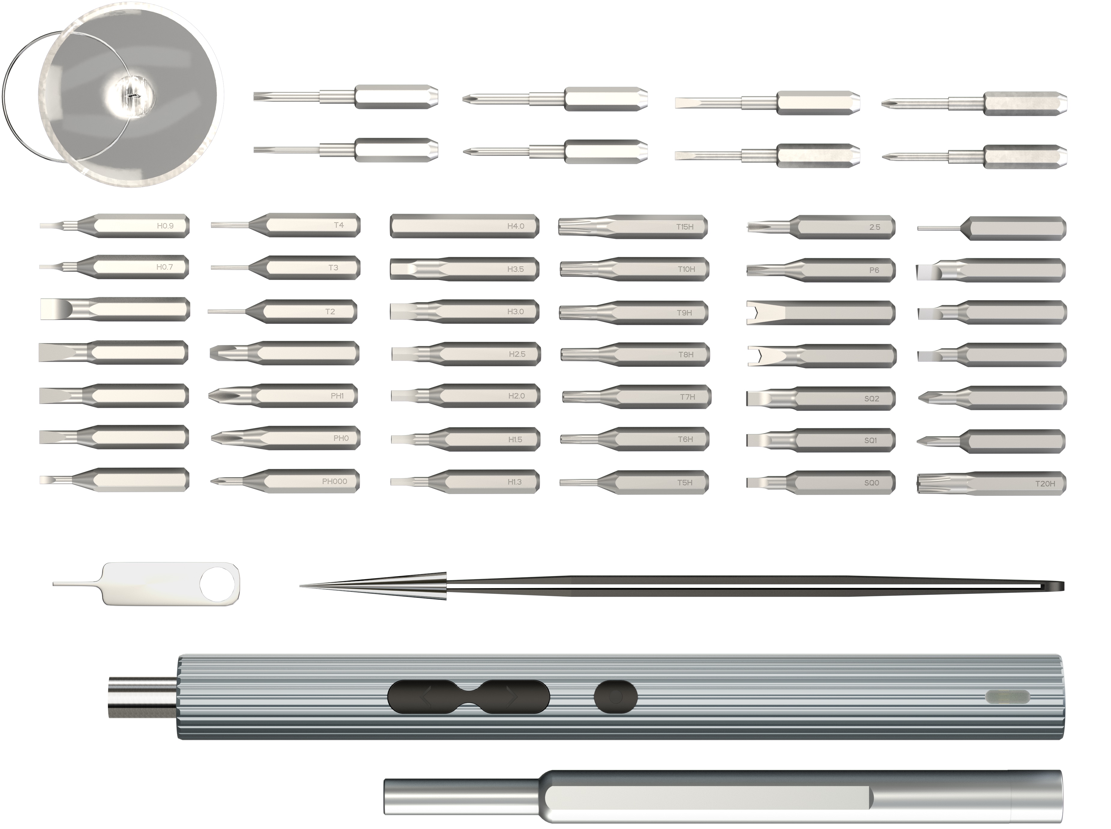 GOOBAY TOOLS 58in1 Elektrischer Schraubendreher, 77839, mit 50-tlg. Präzisions-Bitsatz