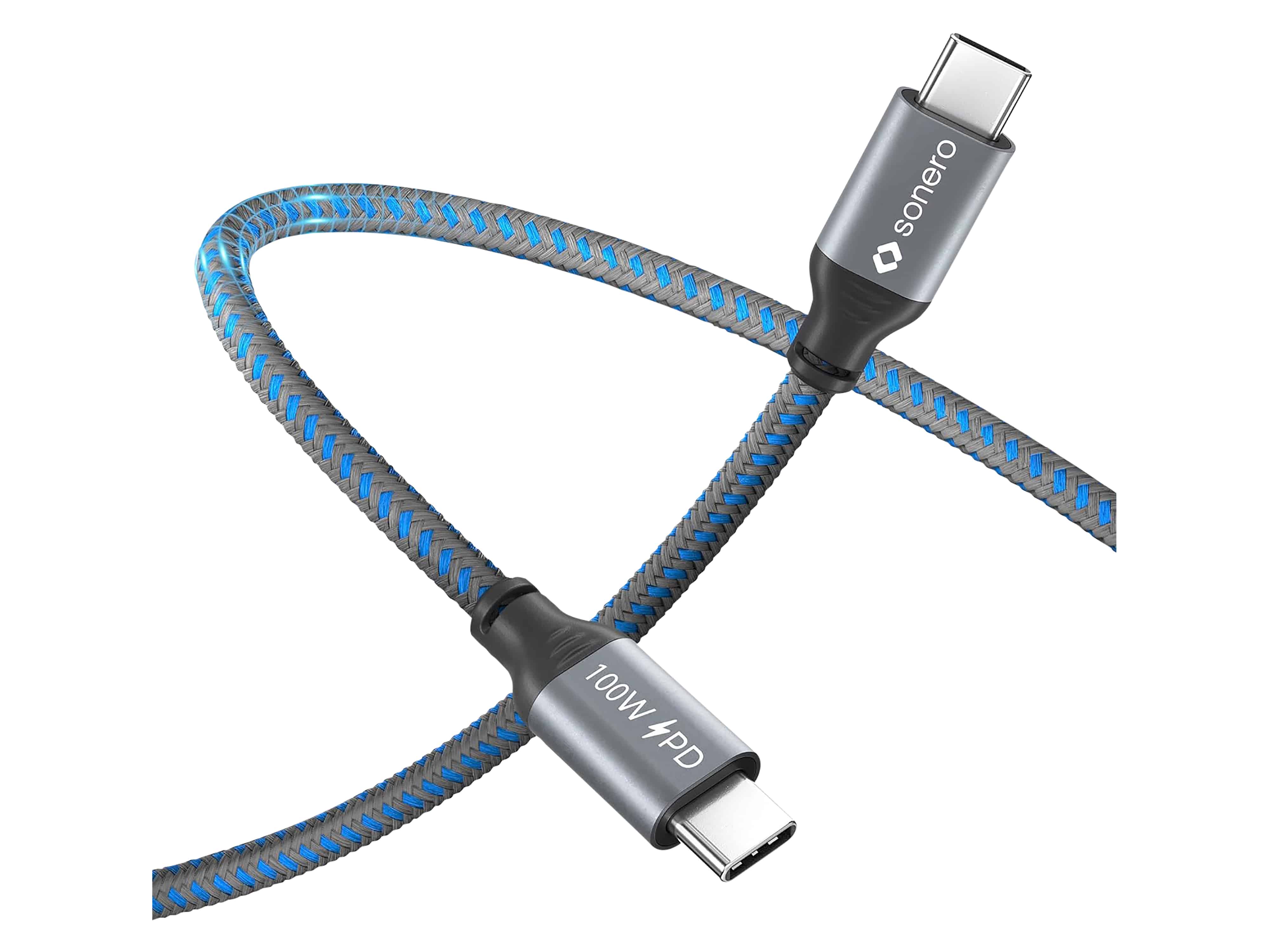SONERO USB-C Kabel SPC-U310-010 PD 1m grau-blau