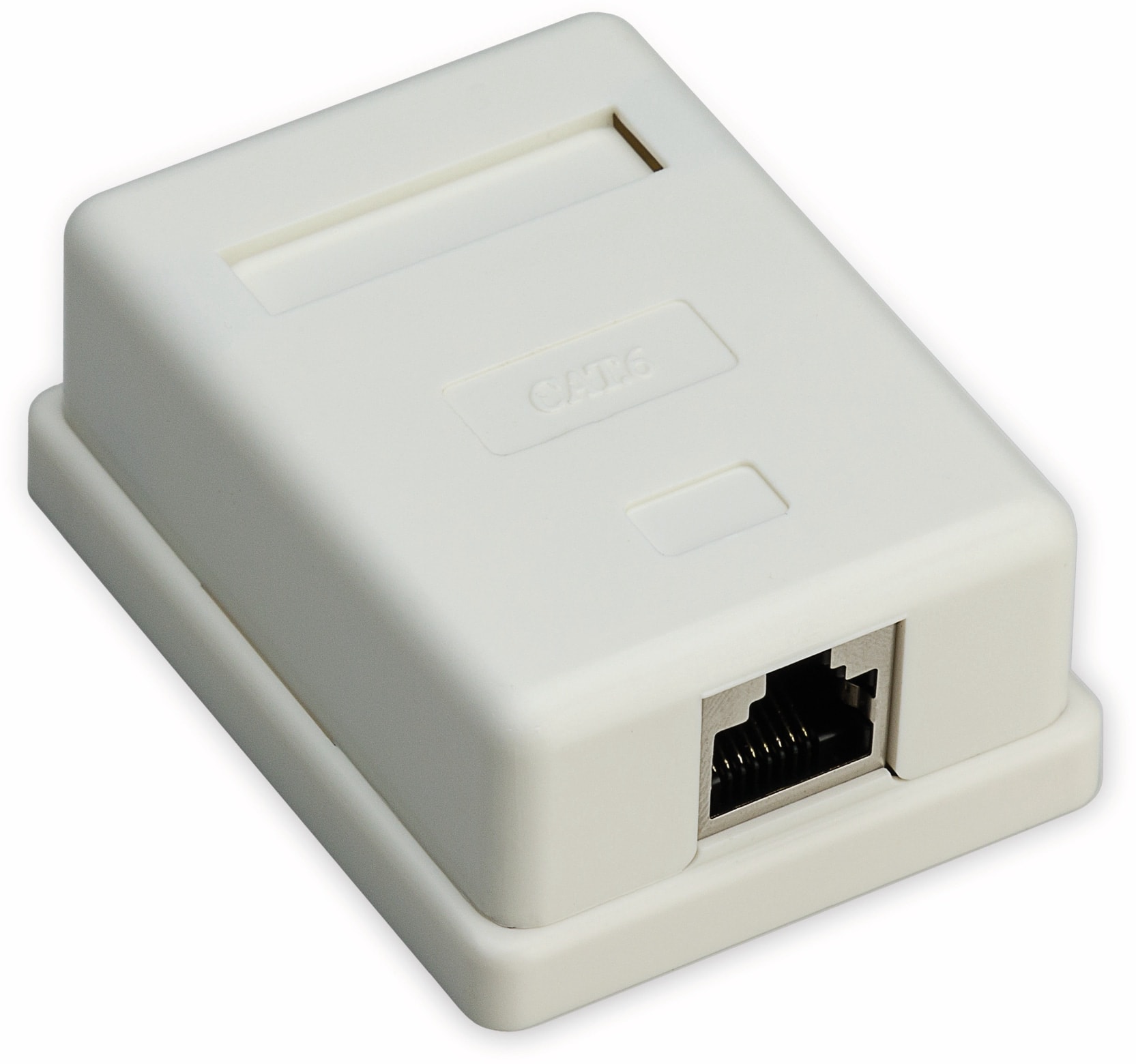 GOOBAY CAT.6 Anschlussdose 1-fach, STP, weiß