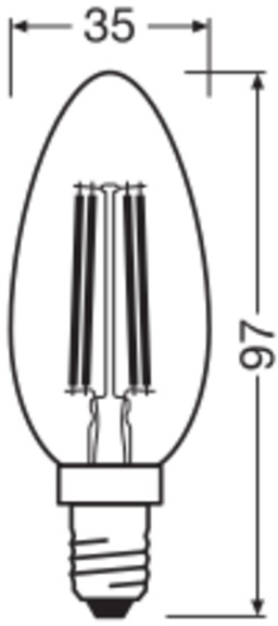 OSRAM LED-Lampe SUPERSTAR, dimmbar, E14, 3,4 W, 2700 K, EEK: D, 470 lm, warmweiß