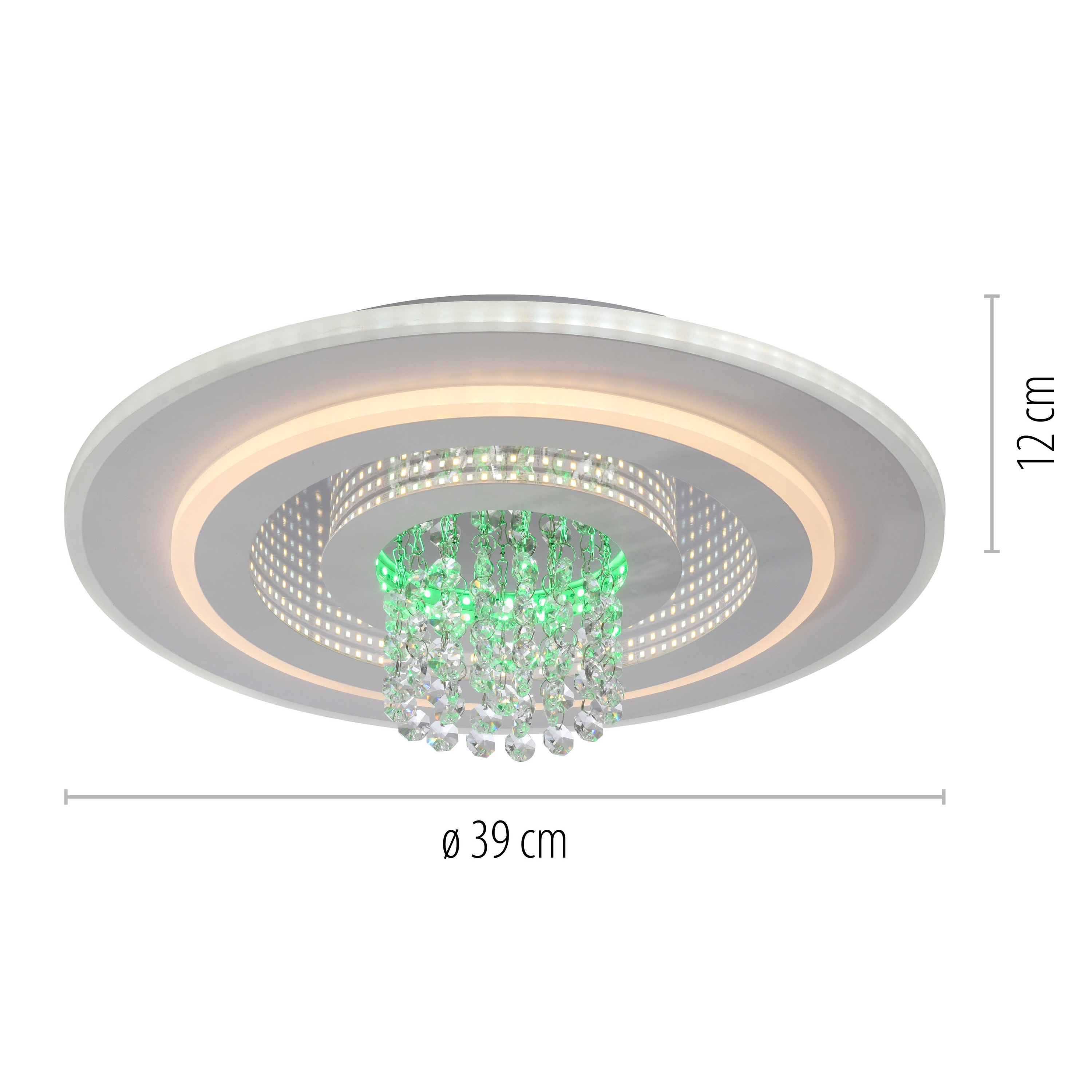 JUST LIGHT LED-Deckenleuchte 14518-16, 24W, 2800lm, CCT, RGB, IP20, weiß