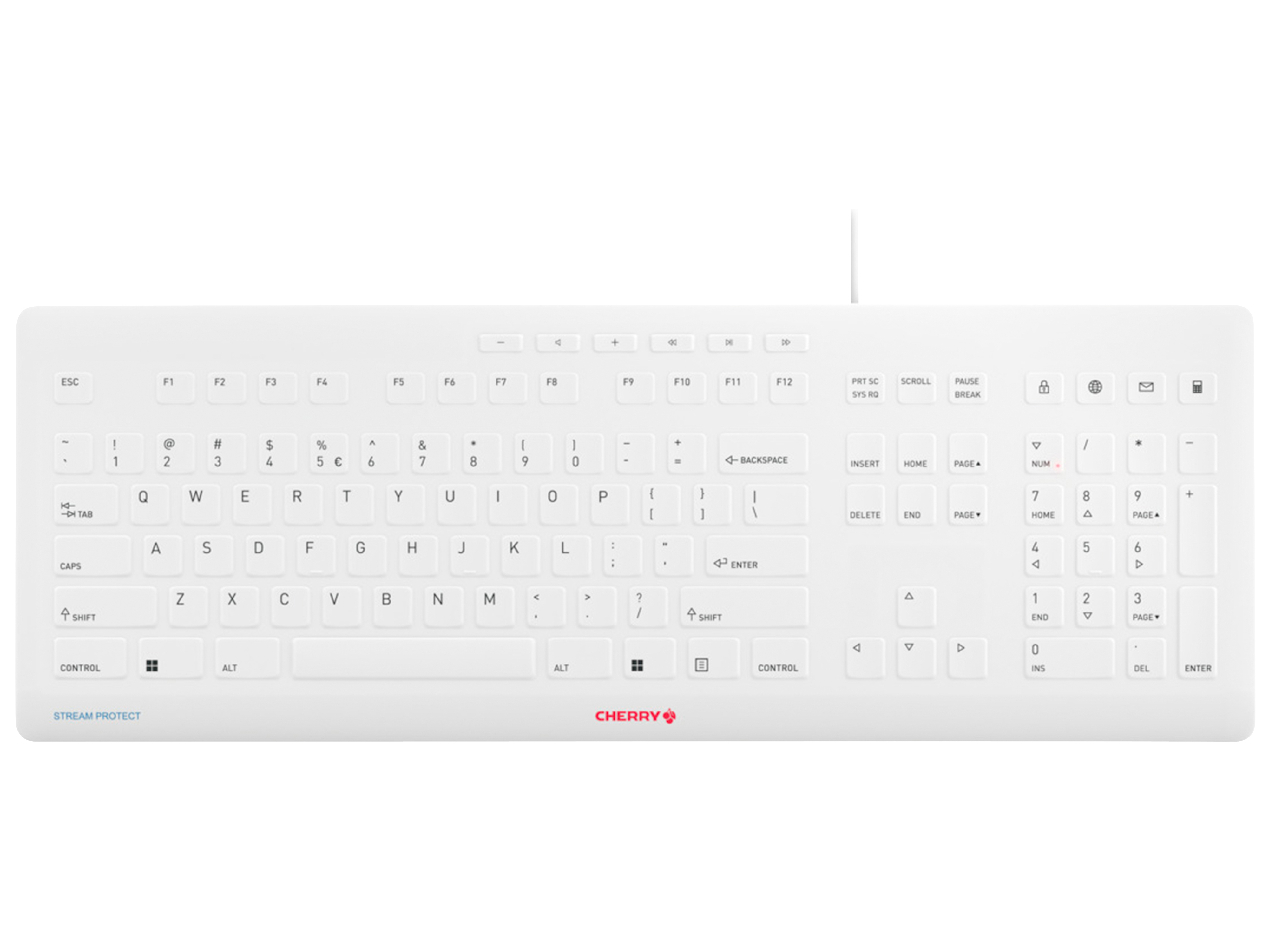 CHERRY Tastatur Stream Protect weiß CHERRY Tastatur Stream Protect weiß