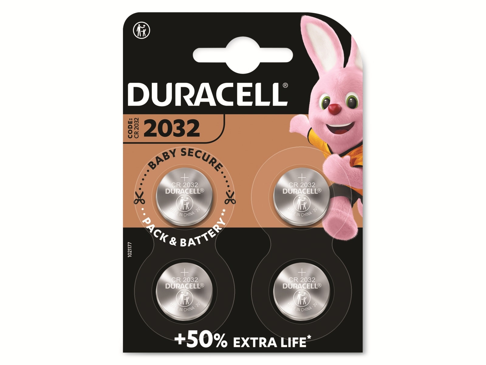 DURACELL Lithium-Knopfzelle CR2032, 3V, Electronics, 4 Stück
