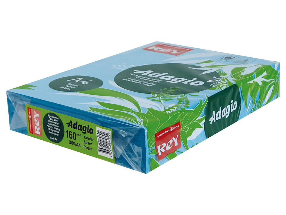 Kopierpapier REY/ADAGIO A4 160 g/m², 250 Blatt, Intensivblau