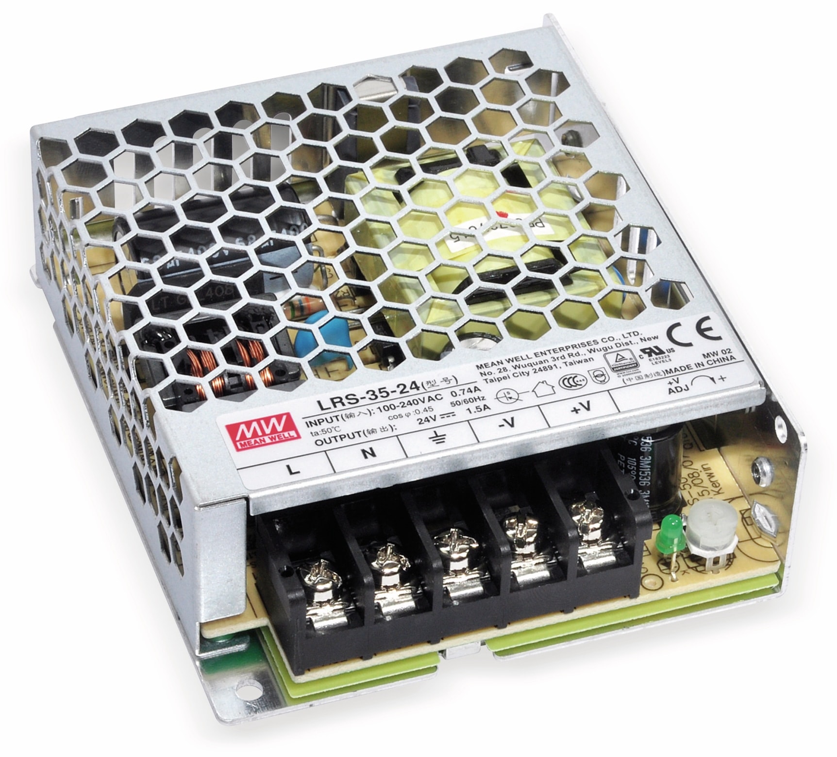 MEAN WELL Schaltnetzteil LRS-35-24, 24 V/1,5 A