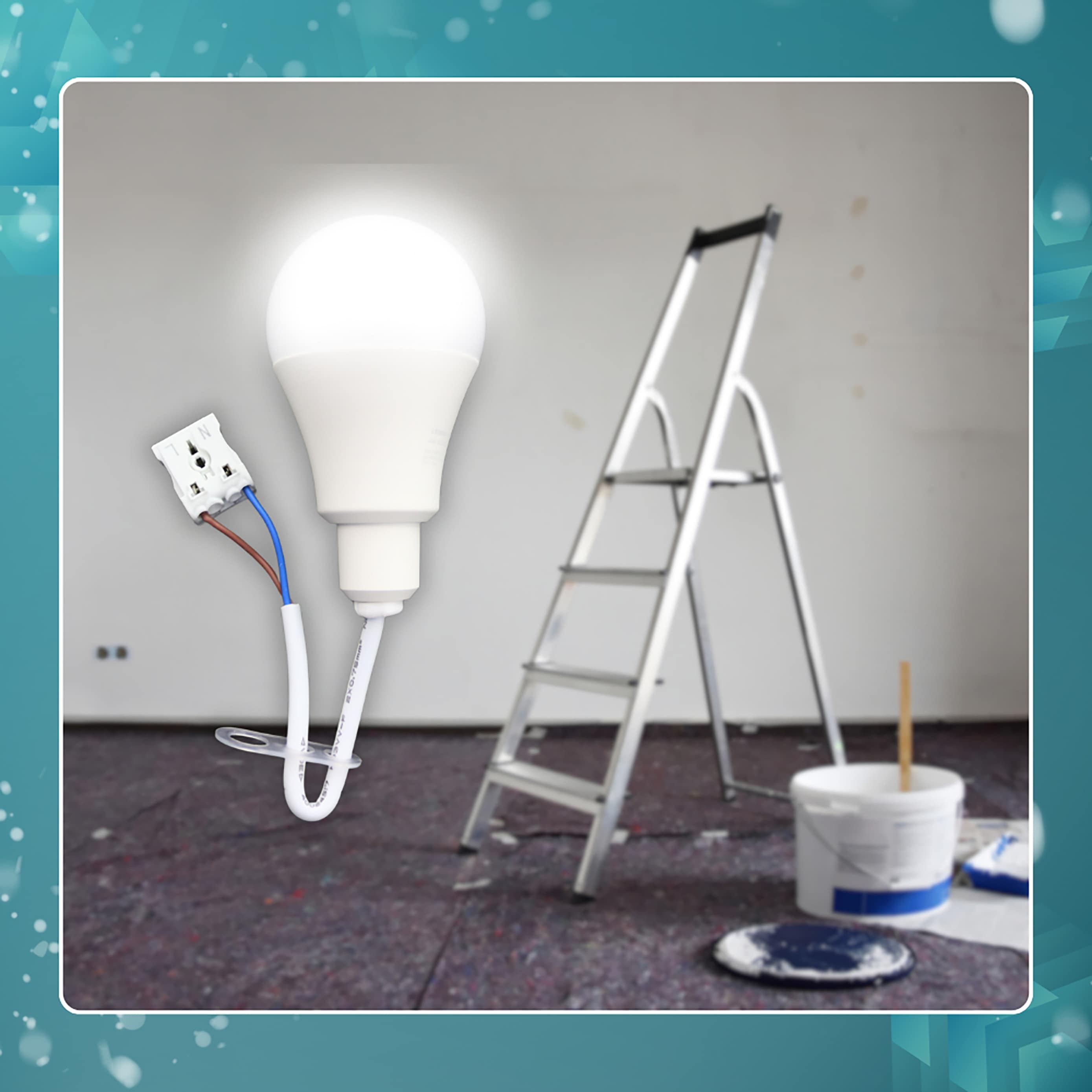 LUXULA LED Renovierungslampe LX100204, 11W, 1150lm, 4000K, mit Kabel und Klemme LUXULA LED Renovierungslampe LX100204, 11W, 1150lm, 4000K, mit Kabel und Klemme