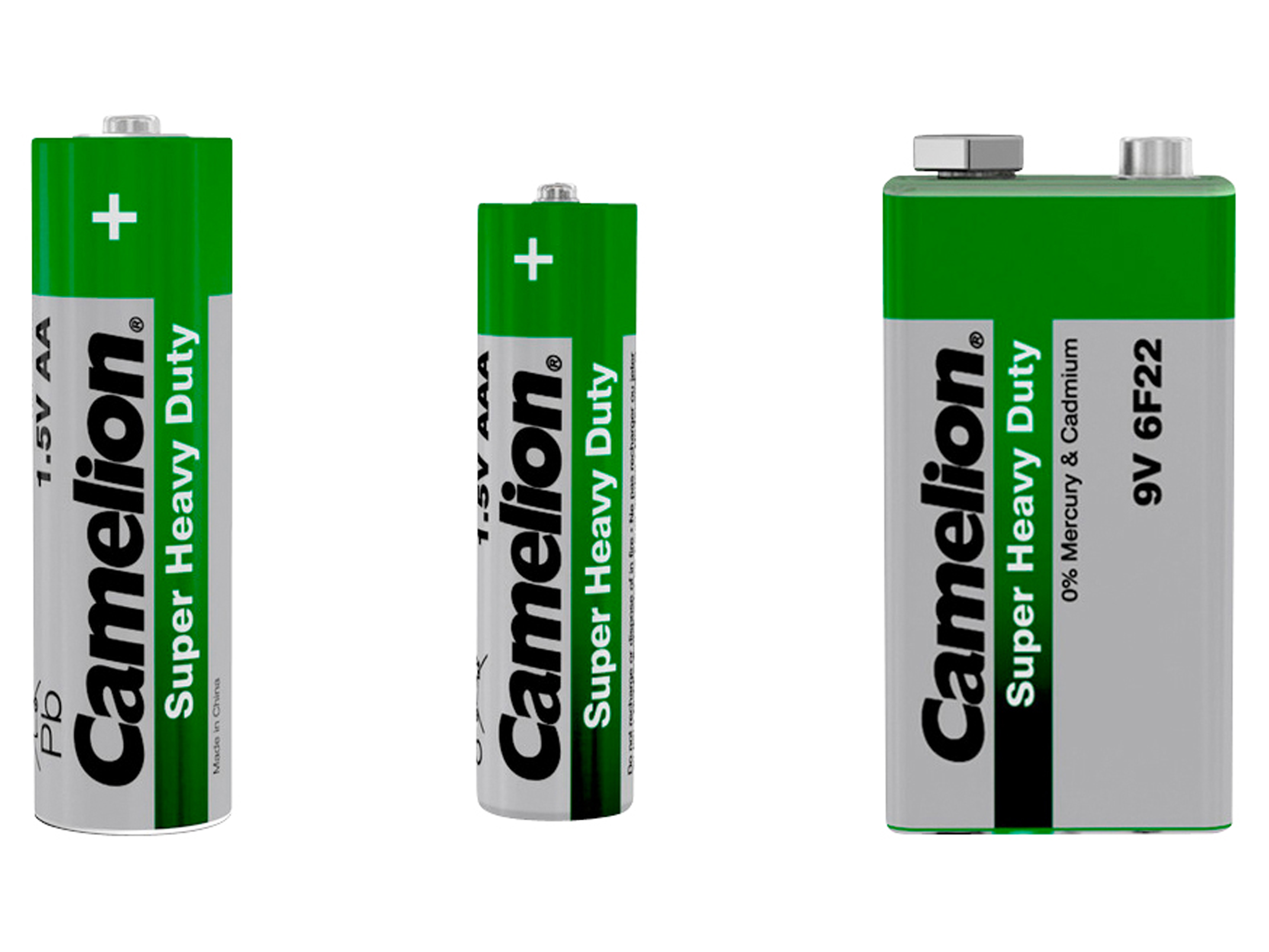 CAMELION Batterie-Set, 25 Stück, Zink-Kohle, 12x Mignon, 12x Micro, 1x 9V-Block