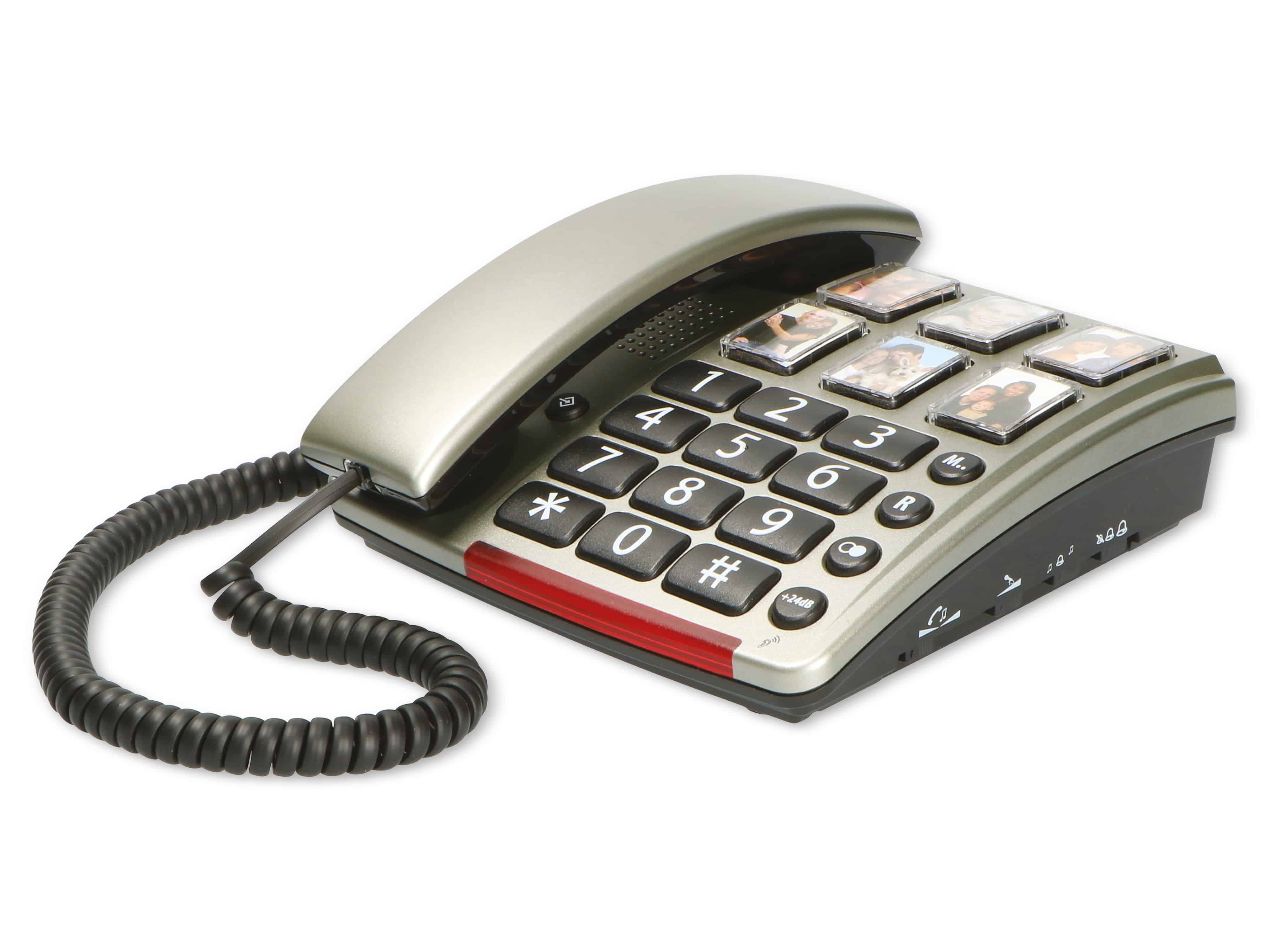 PROFOON Großtasten-Telefon TX-560, mit Fototasten, schwarz