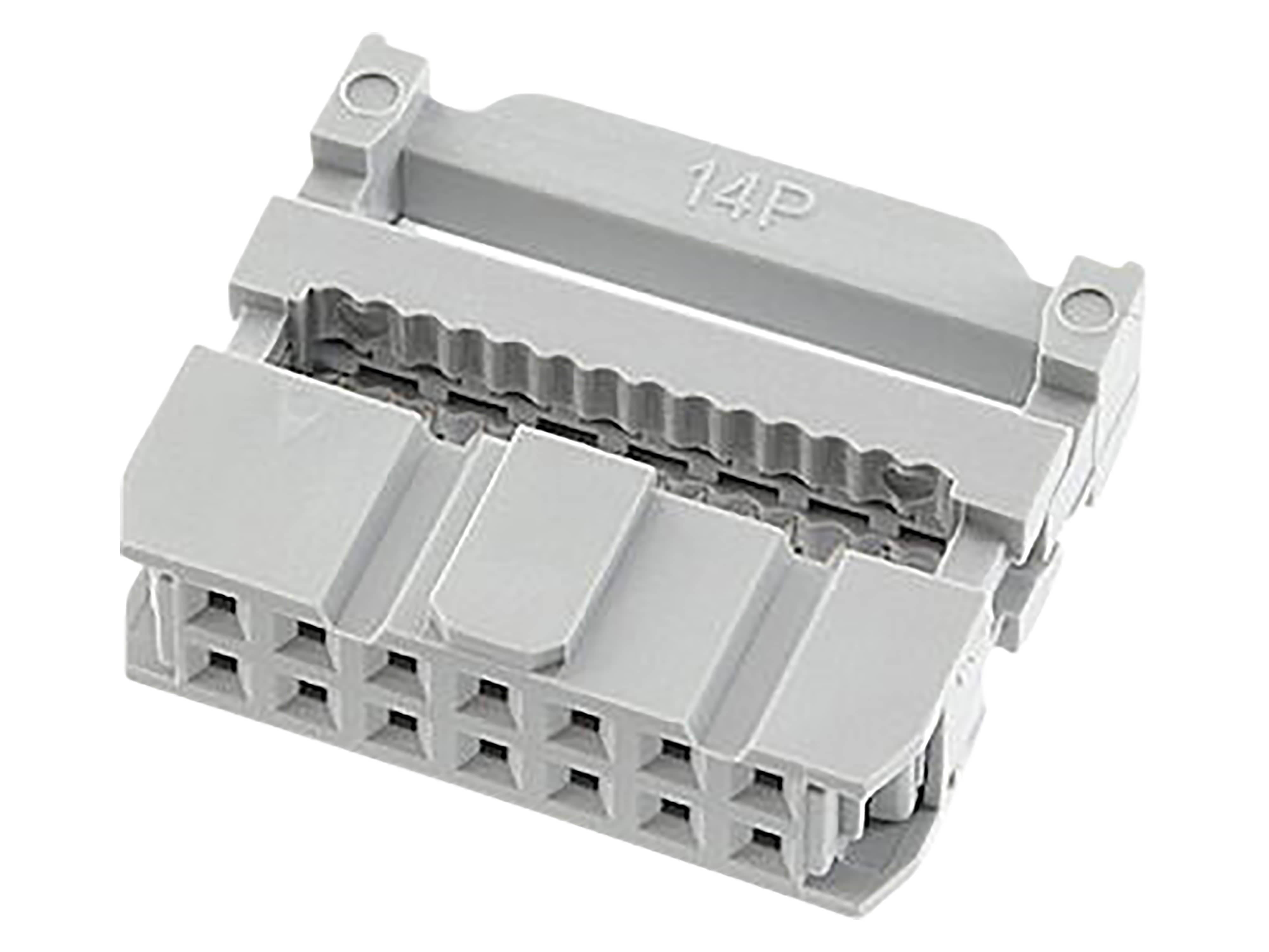 ECON CONNECT Pfostenverbinder PV14GR, 14-pol. grau, RM 2,54 mm ECON CONNECT Pfostenverbinder PV14GR, 14-pol. grau, RM 2,54 mm