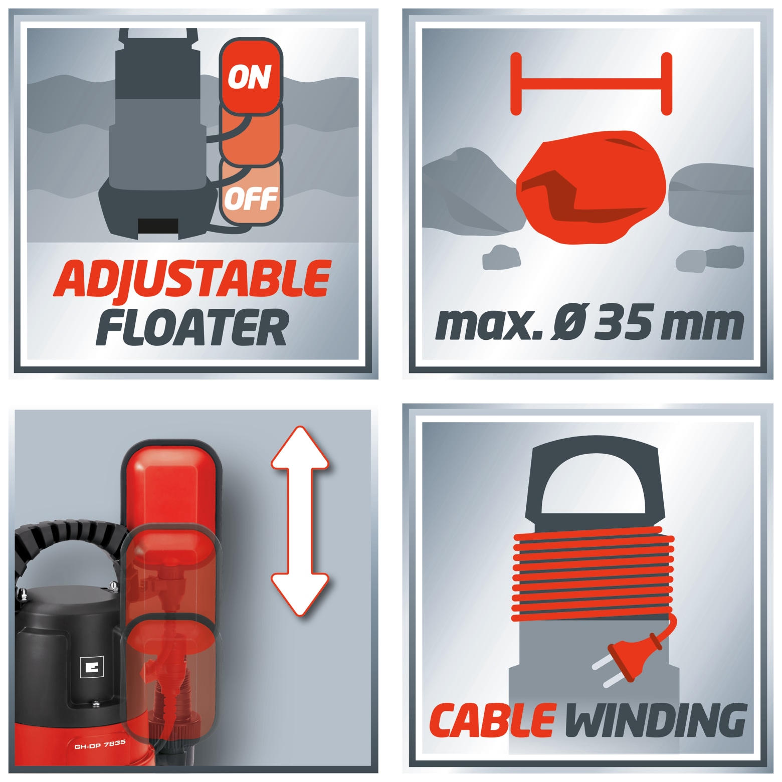 EINHELL Schmutzwasserpumpe GC-DP 7835