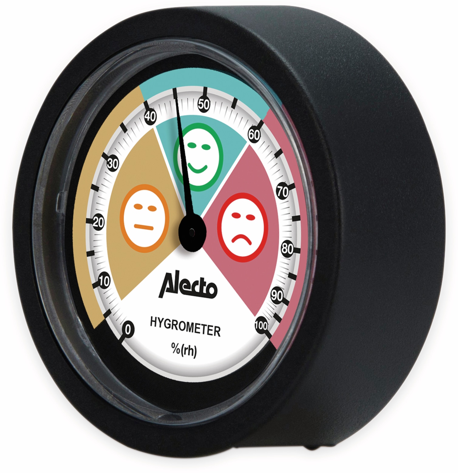 ALECTO Analoges Hygrometer WS-05, für den Innenbereich, schwarz ALECTO Analoges Hygrometer WS-05, für den Innenbereich, schwarz
