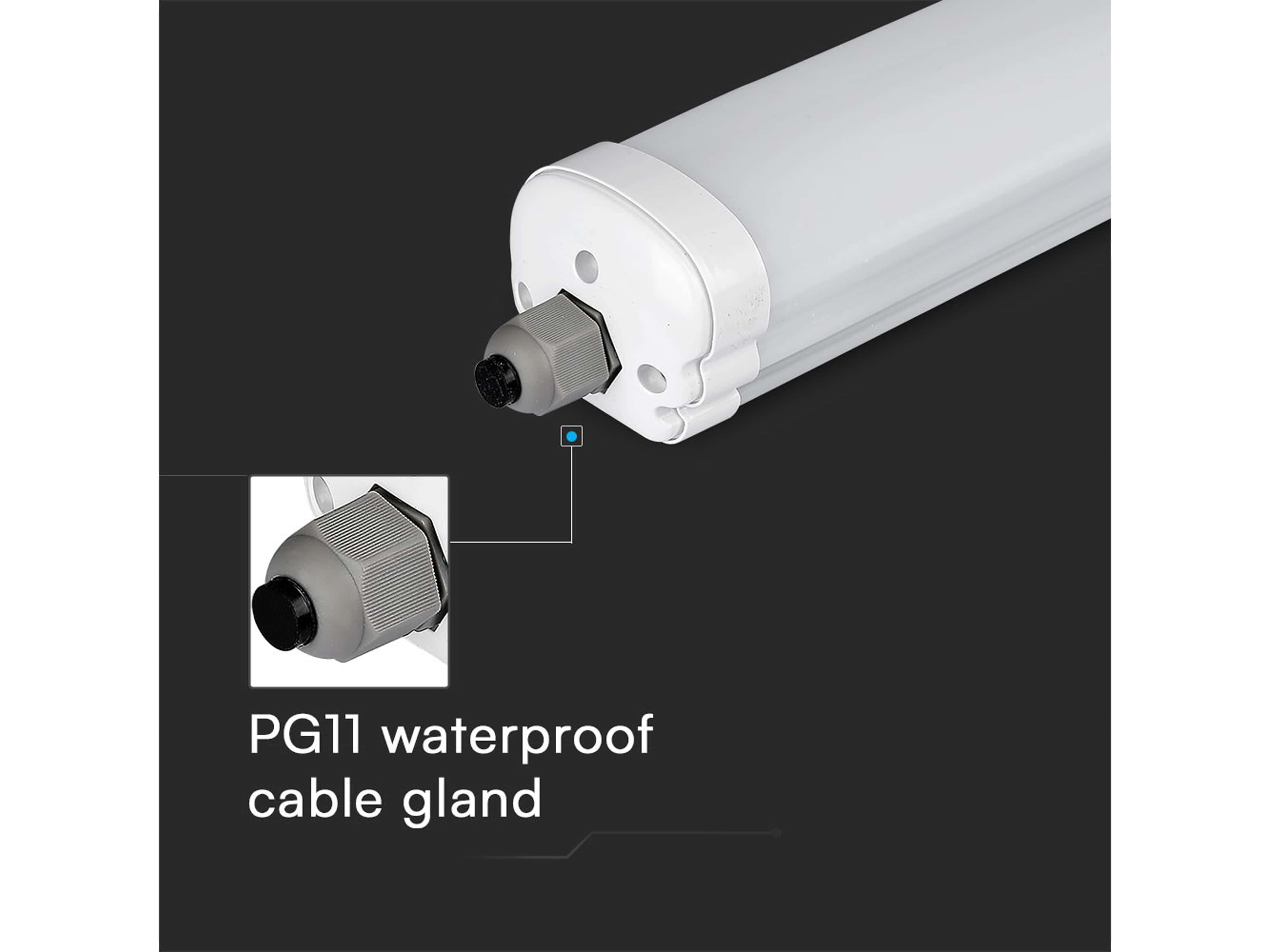 V-TAC LED-Feuchtraumleuchte VT-1249S, EEK: E, 36W, 4320lm, 6500K, 1200mm V-TAC LED-Feuchtraumleuchte VT-1249S, EEK: E, 36W, 4320lm, 6500K, 1200mm