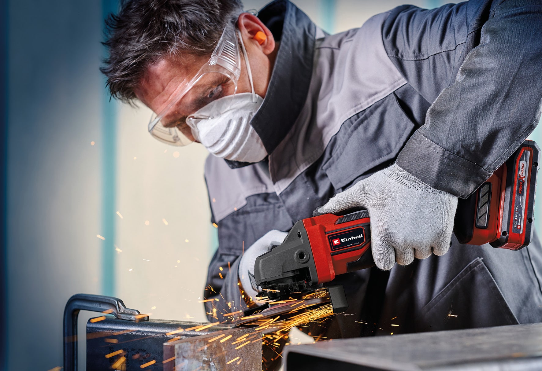 EINHELL PROFESSIONAL Akku-Winkelschleifer TP-AG 18/ 125 CE Q Li-Solo