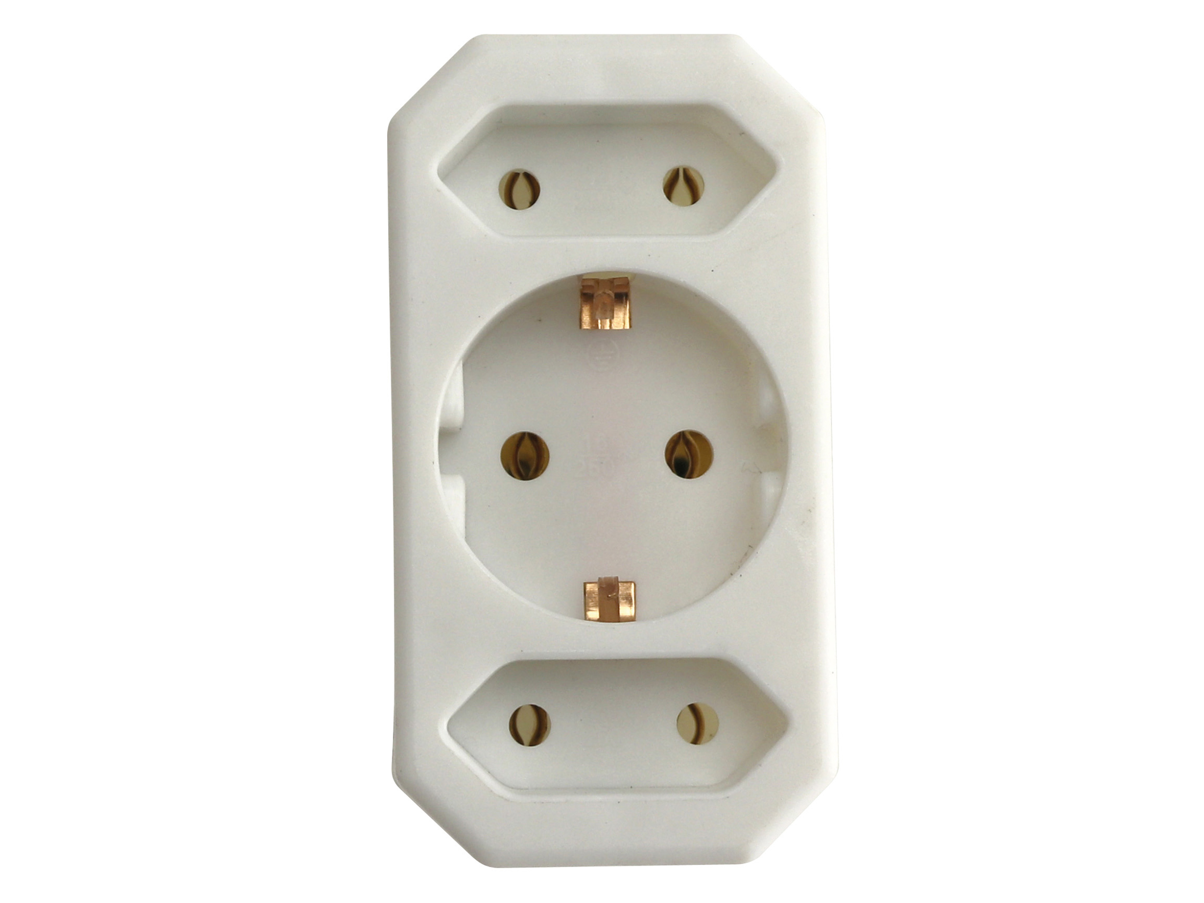 Euro- und Schutzkontakt-Adapterstecker 49111, weiß Euro- und Schutzkontakt-Adapterstecker 49111, weiß