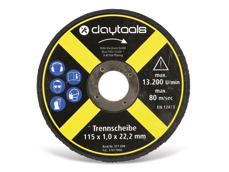 DAYTOOLS Trennscheibe Metall, 115x1,0x22,2 mm, 5 Stück