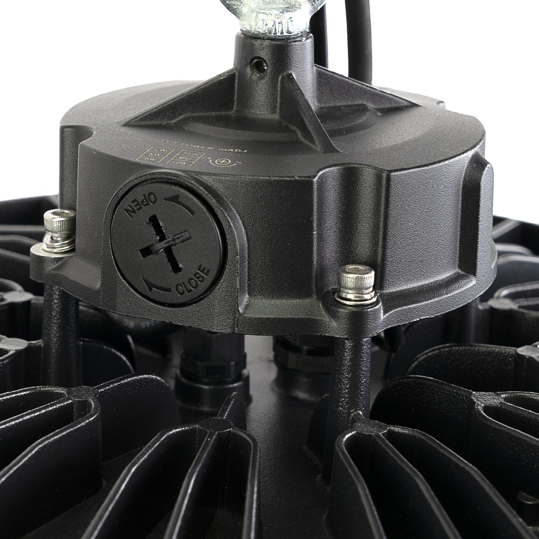 ENOVALITE LED-HighBay-Leuchte, UFO, 120...200 W, CCT, EEK: C, 19200...32000 lm, dimmbar, schwarz