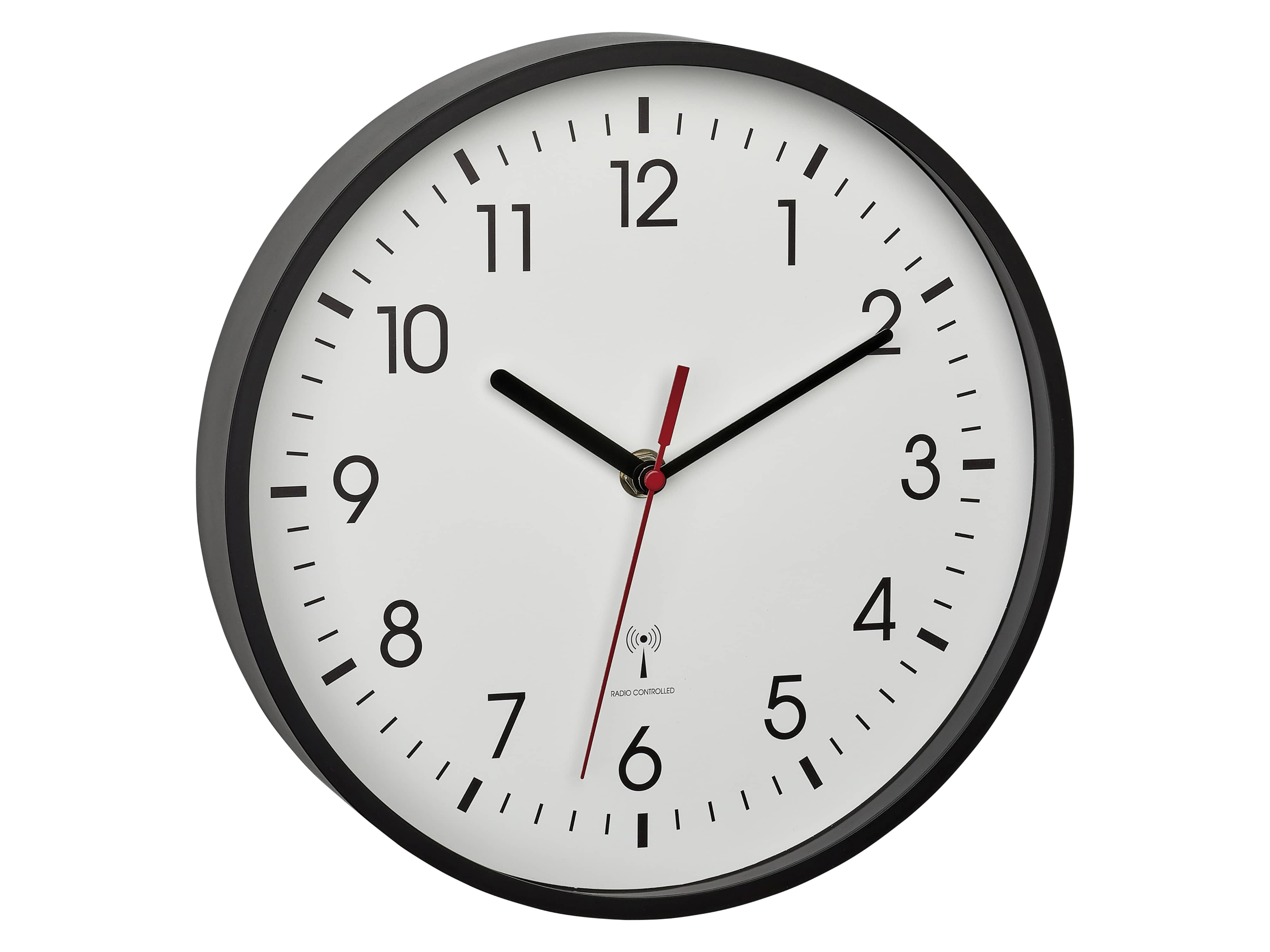 TFA Analoge Funkwanduhr 60.3550.01, weiß/schwarz