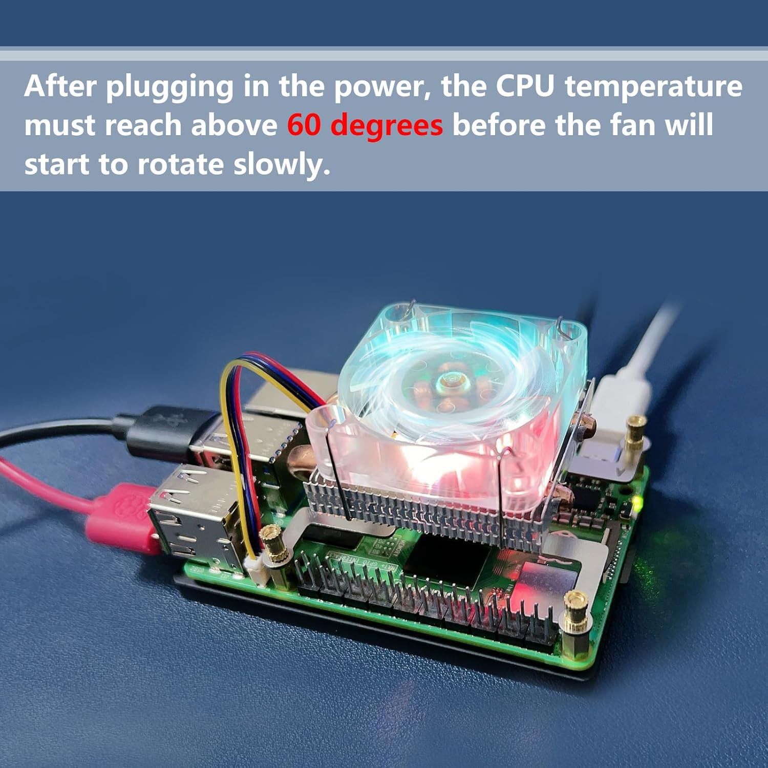 KUBII ICE Tower Lüfter für Raspberry Pi 5, Horizontal, EP-0215