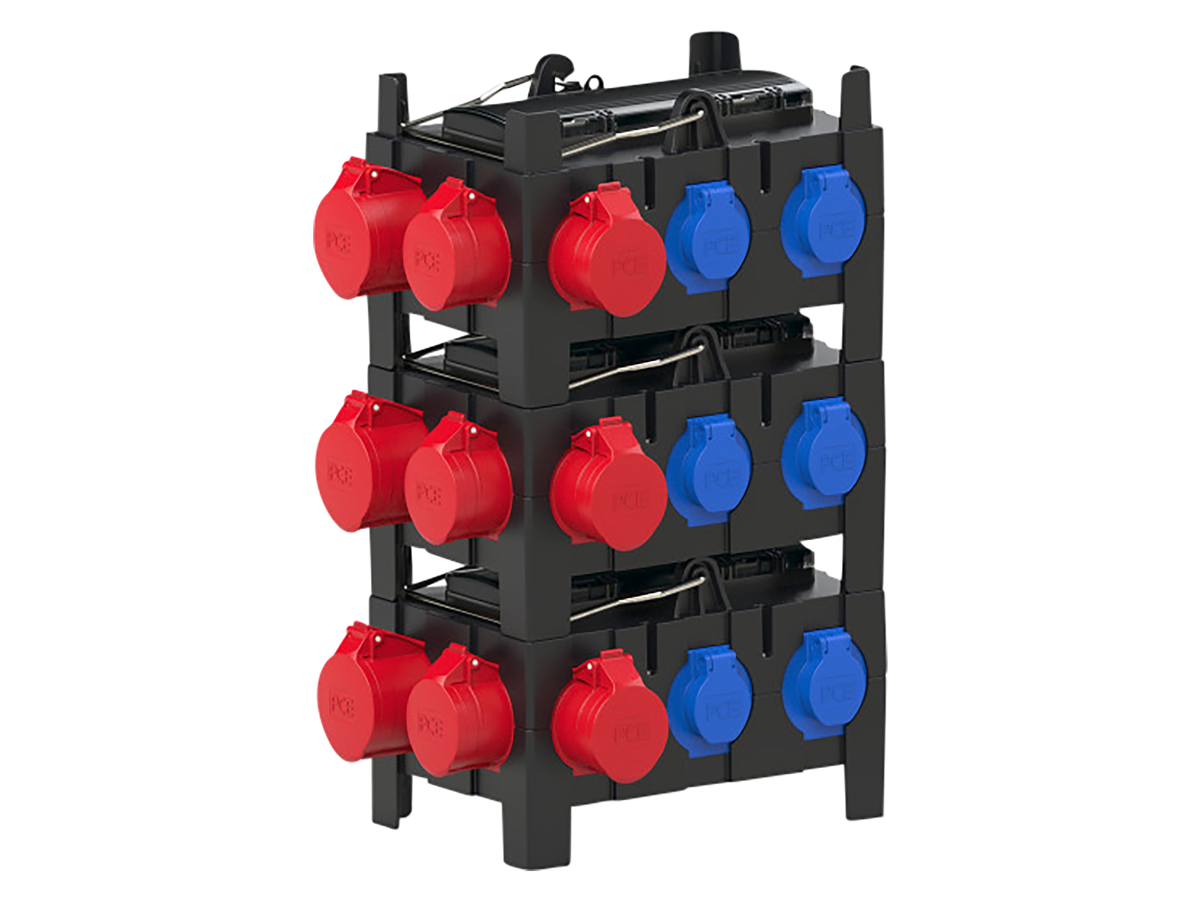 PCE Stromverteiler ISCHL, 1x CEE 32A, 2x CEE 16A, 6x SSD 16A, IP44
