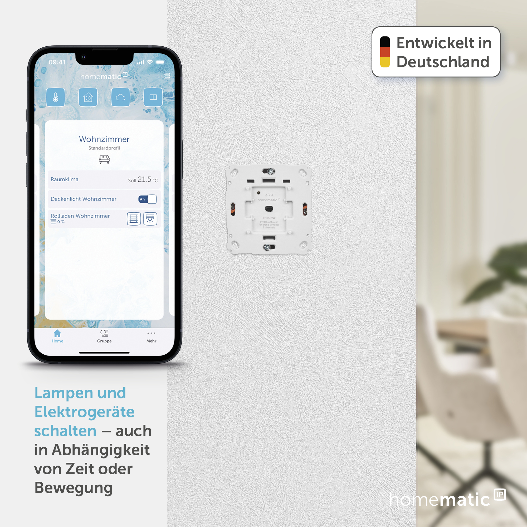 HOMEMATIC IP 156757A0, Schaltaktor für Markenschalter - 2-fach