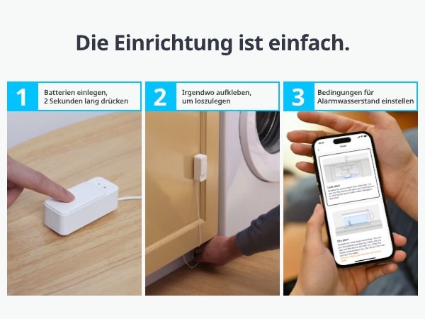 SWITCHBOT WLAN Wassermelder, mit Sensorkabel, weiß