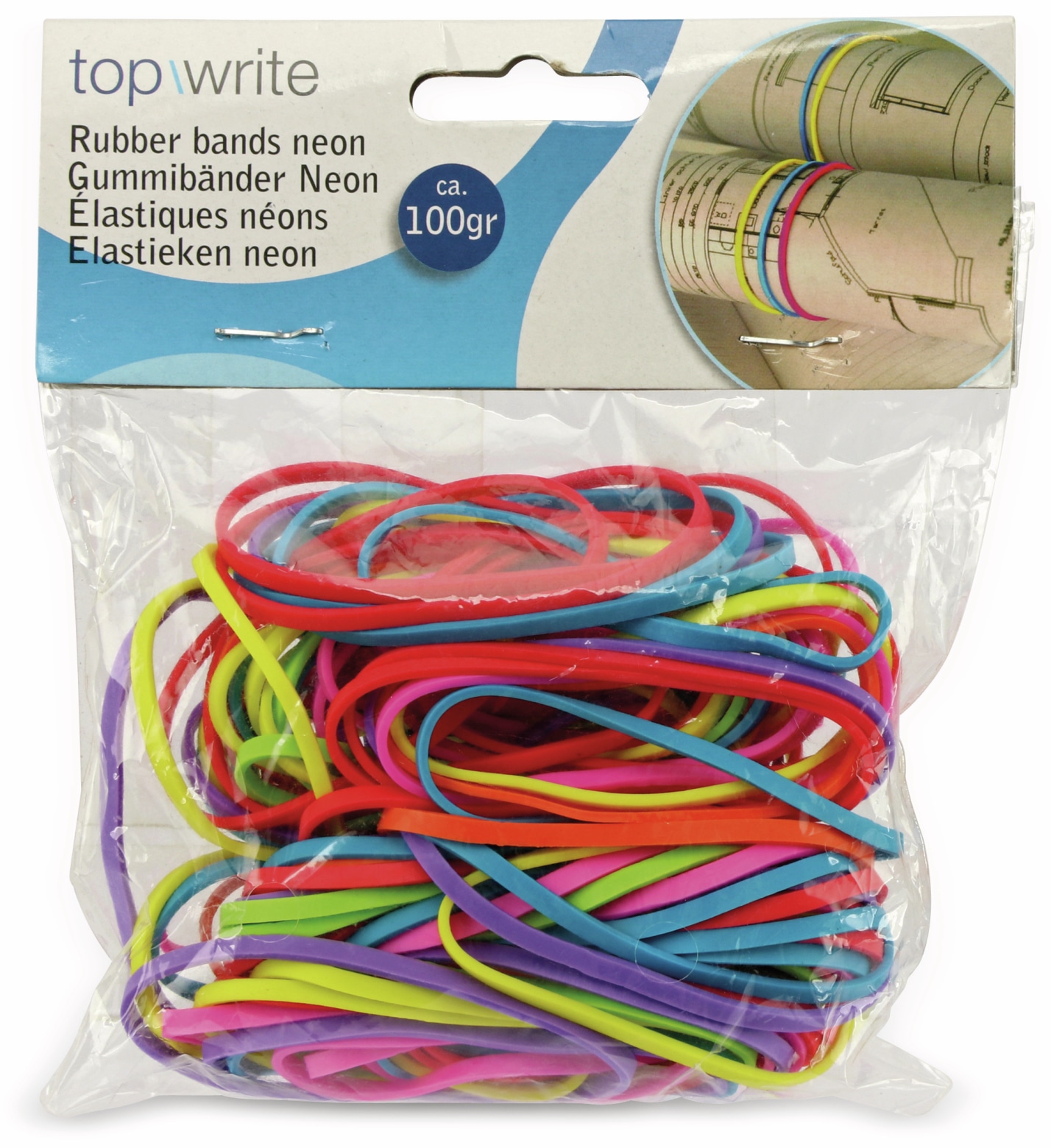 Gummibänder, Neonfarben, ca. 100 g