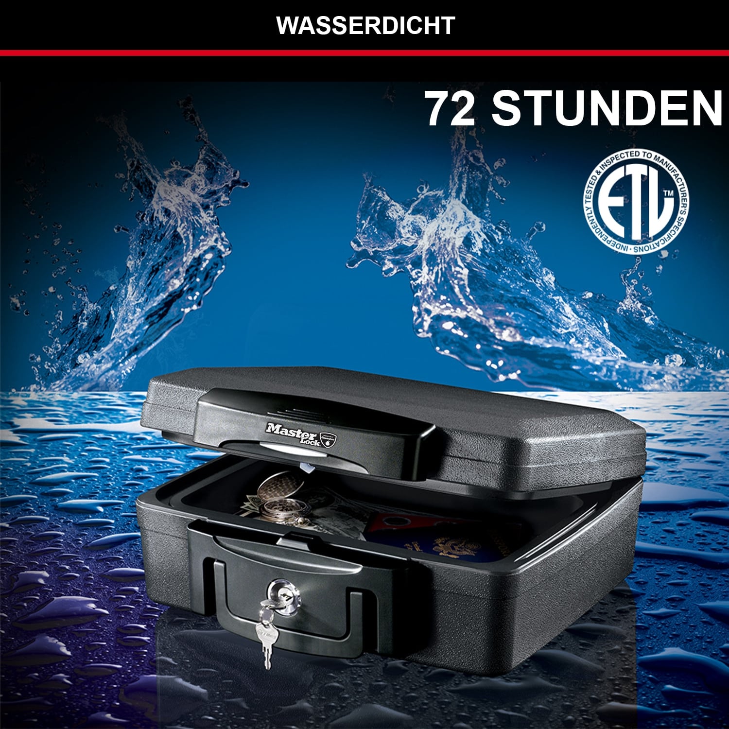 MASTERLOCK Sicherheitskassette H0100EURHRO, für unterwegs, Größe (S)