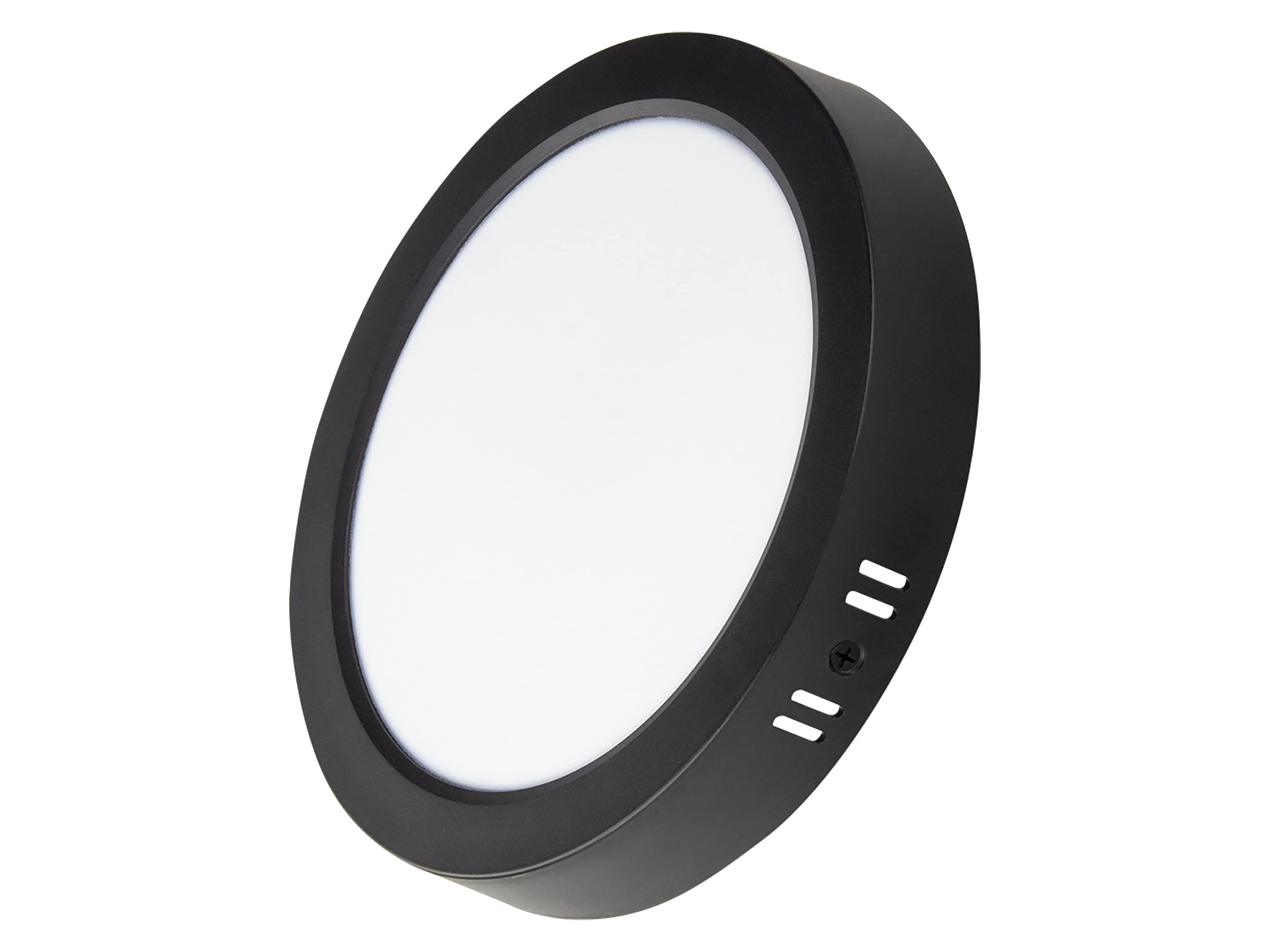 LUXULA LED-Deckenleuchte, 6W, EEK: F, 600lm, CCT, IP44, rund, schwarz LUXULA LED-Deckenleuchte, 6W, EEK: F, 600lm, CCT, IP44, rund, schwarz