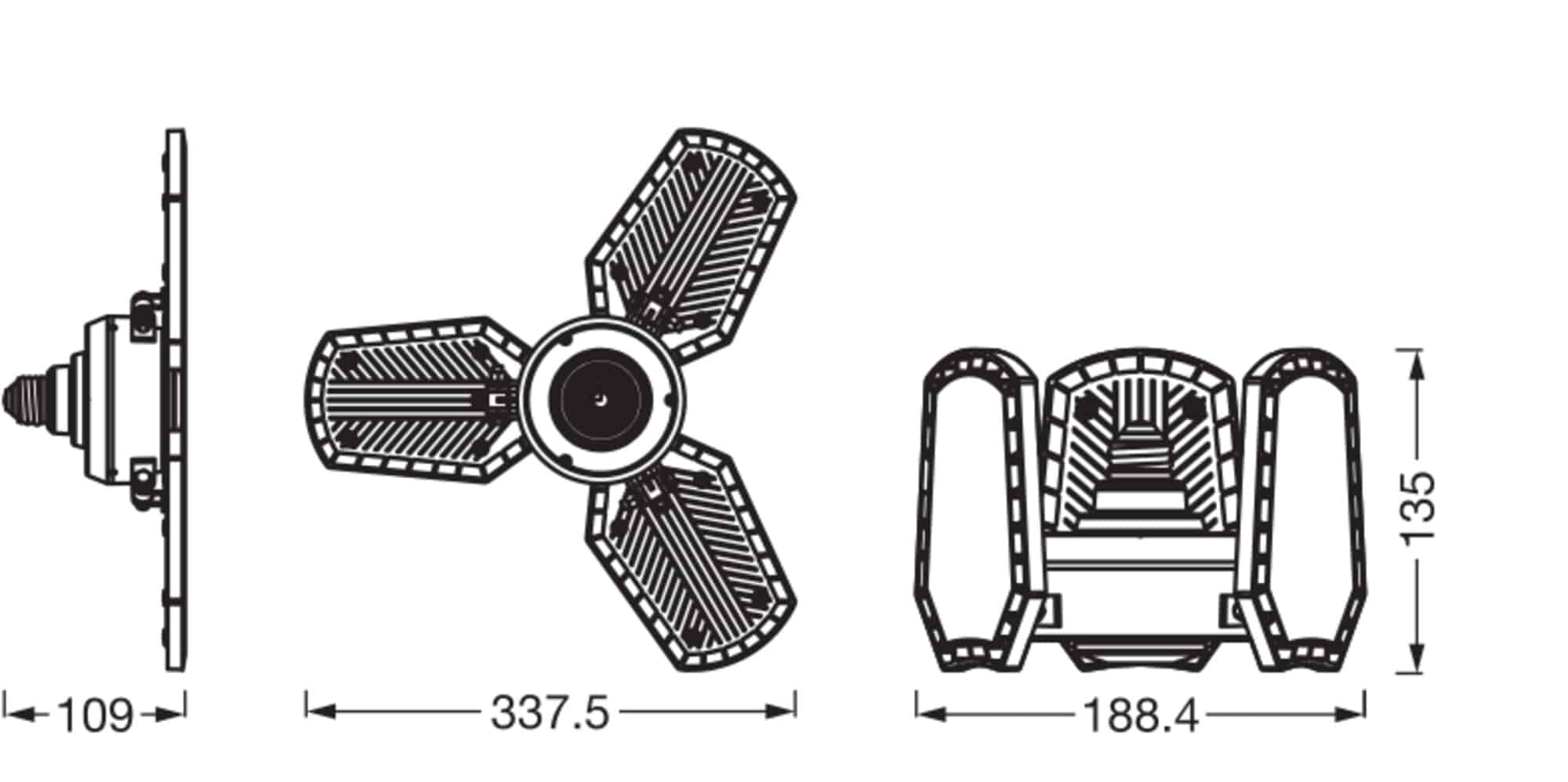 LEDVANCE LED-Deckenlampe Highbay Blade, E27, 40 W, 4300 lm, 4000 K LEDVANCE LED-Deckenlampe Highbay Blade, E27, 40 W, 4300 lm, 4000 K
