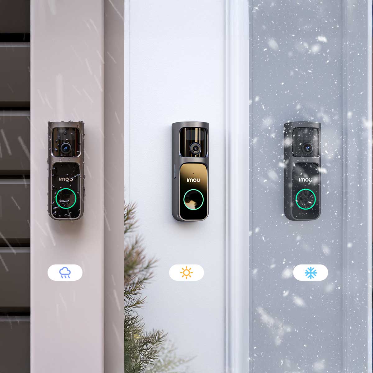 IMOU Türsprechanlage Doorbell 3 Kit, außen, weiß