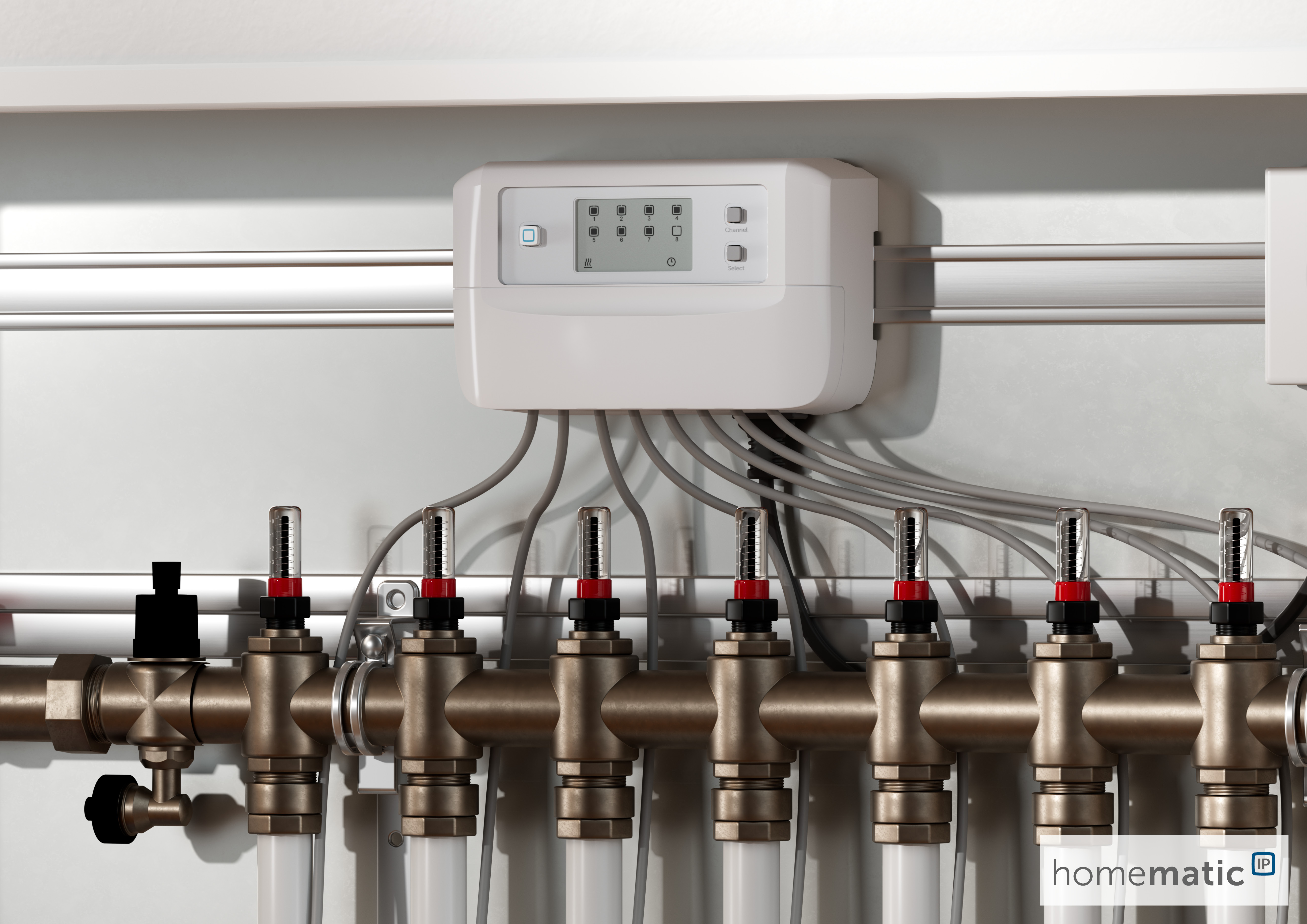 HOMEMATIC IP 161656A0, Fußboden-Heizungscontroller, 8 Kanäle, motorisch