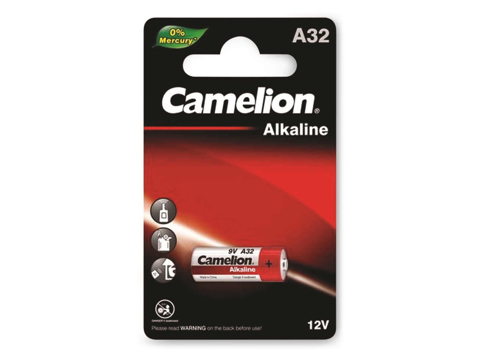 CAMELION 9V-Batterie, Plus Alkaline, A32