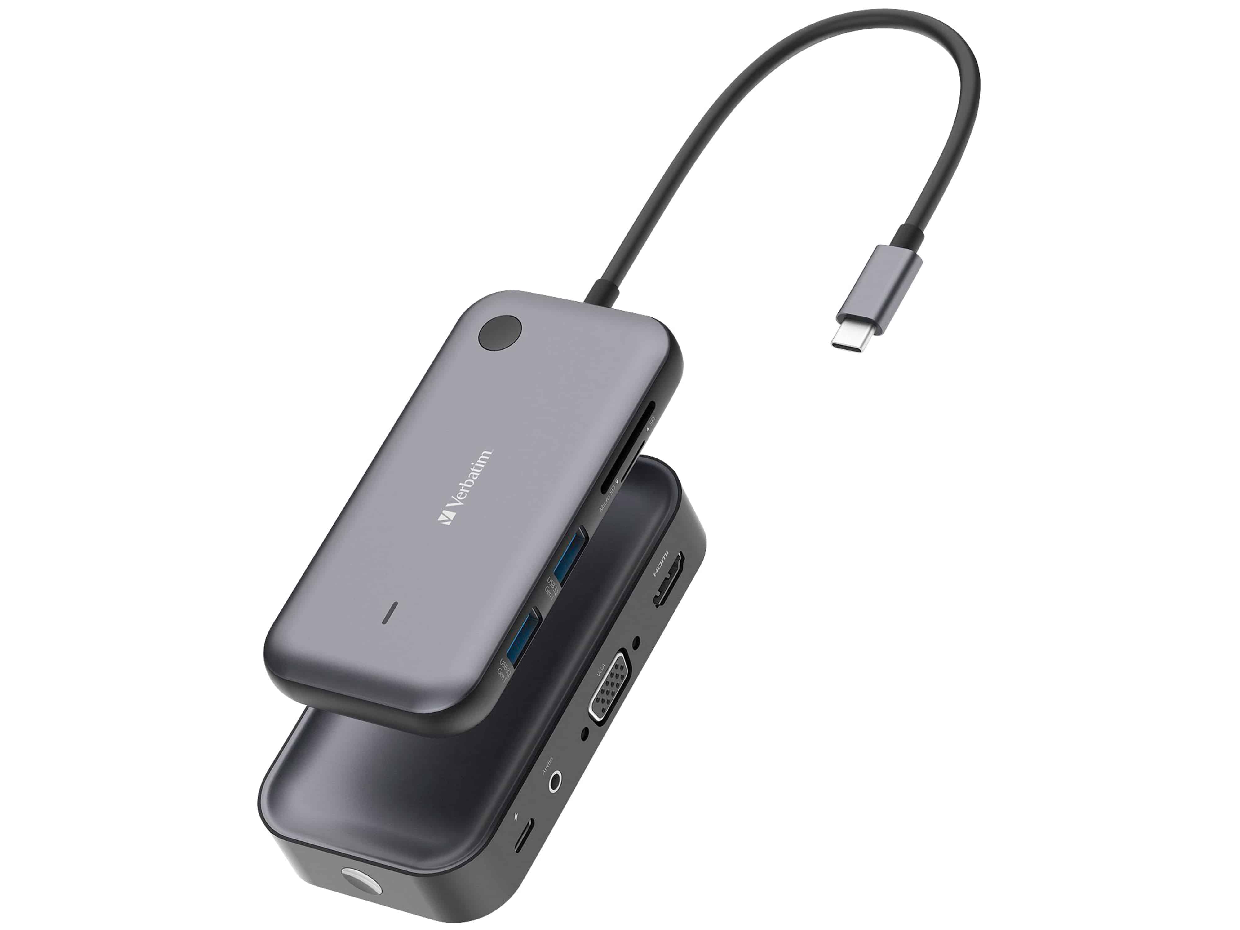 VERBATIM USB-C-Monitor-Adapter Share My Screen 1080p mit Hub WDA-01 VERBATIM USB-C-Monitor-Adapter Share My Screen 1080p mit Hub WDA-01