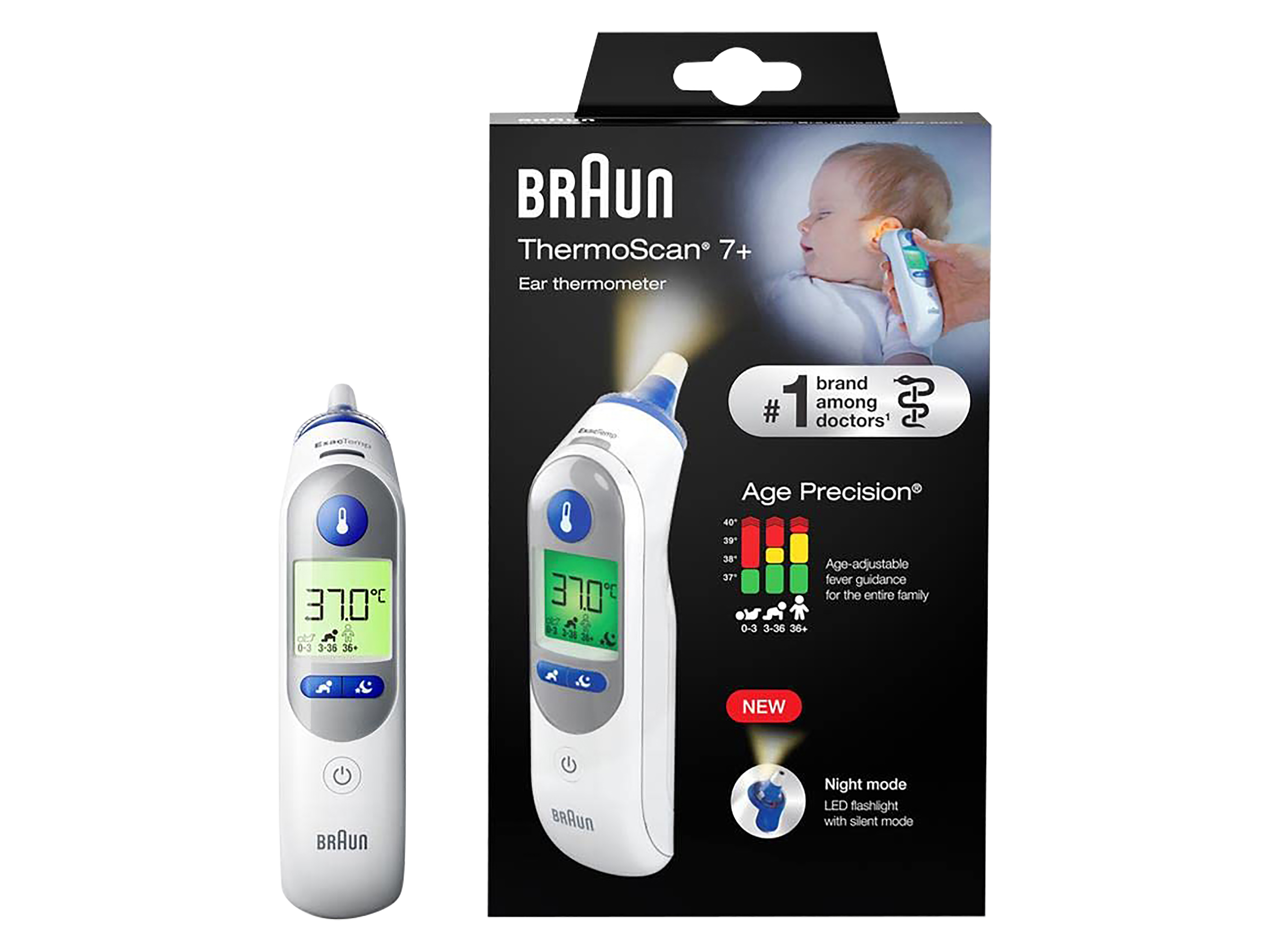 BRAUN Fieberthermometer IRT 6525, ThermScan 7, weiß BRAUN Fieberthermometer IRT 6525, ThermScan 7, weiß