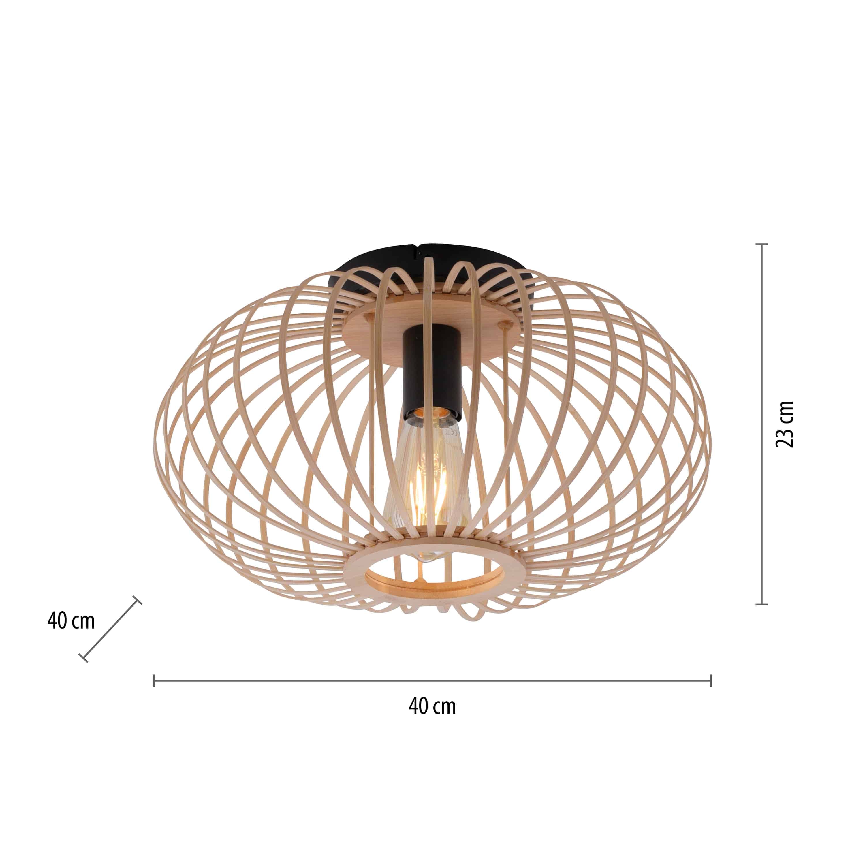JUST LIGHT Deckenleuchte 11410-79 Holz-natur, für 1 x E27, max. 40W JUST LIGHT Deckenleuchte 11410-79 Holz-natur, für 1 x E27, max. 40W