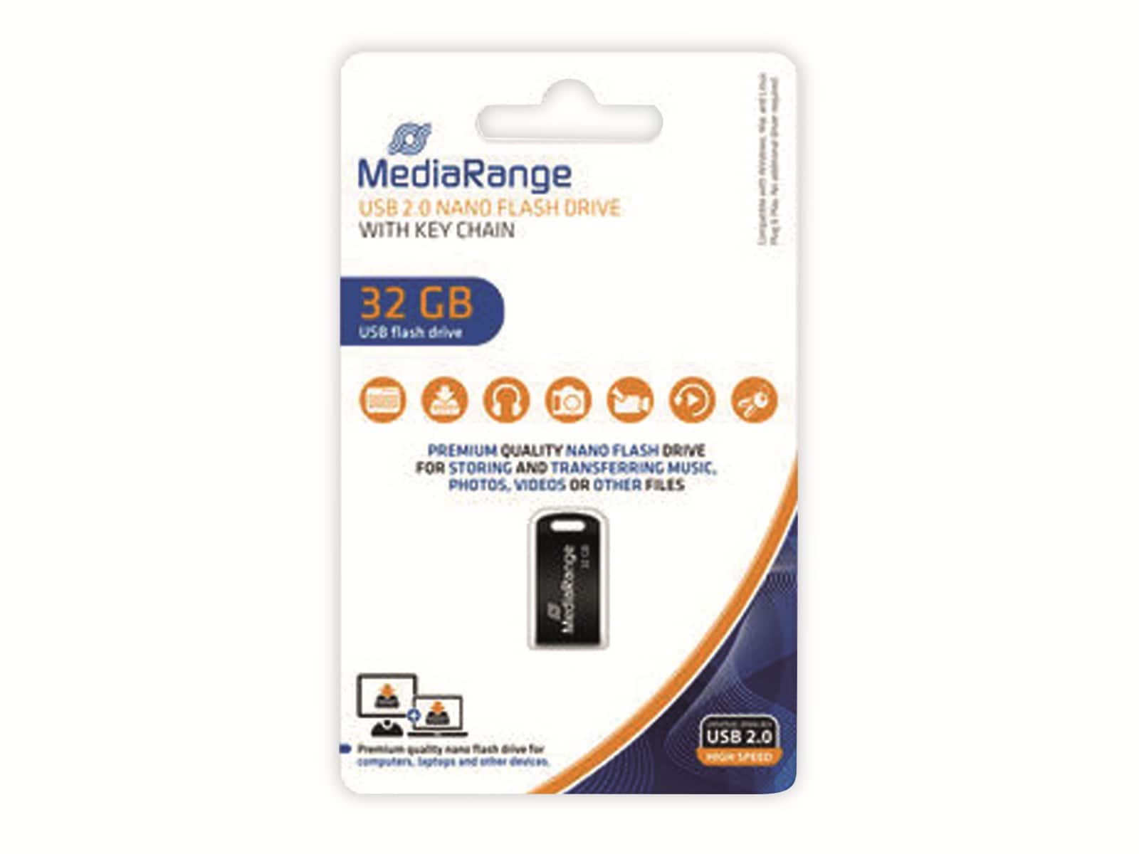MEDIARANGE USB-Stick MR922, Nano, USB 2.0, 32 GB MEDIARANGE USB-Stick MR922, Nano, USB 2.0, 32 GB