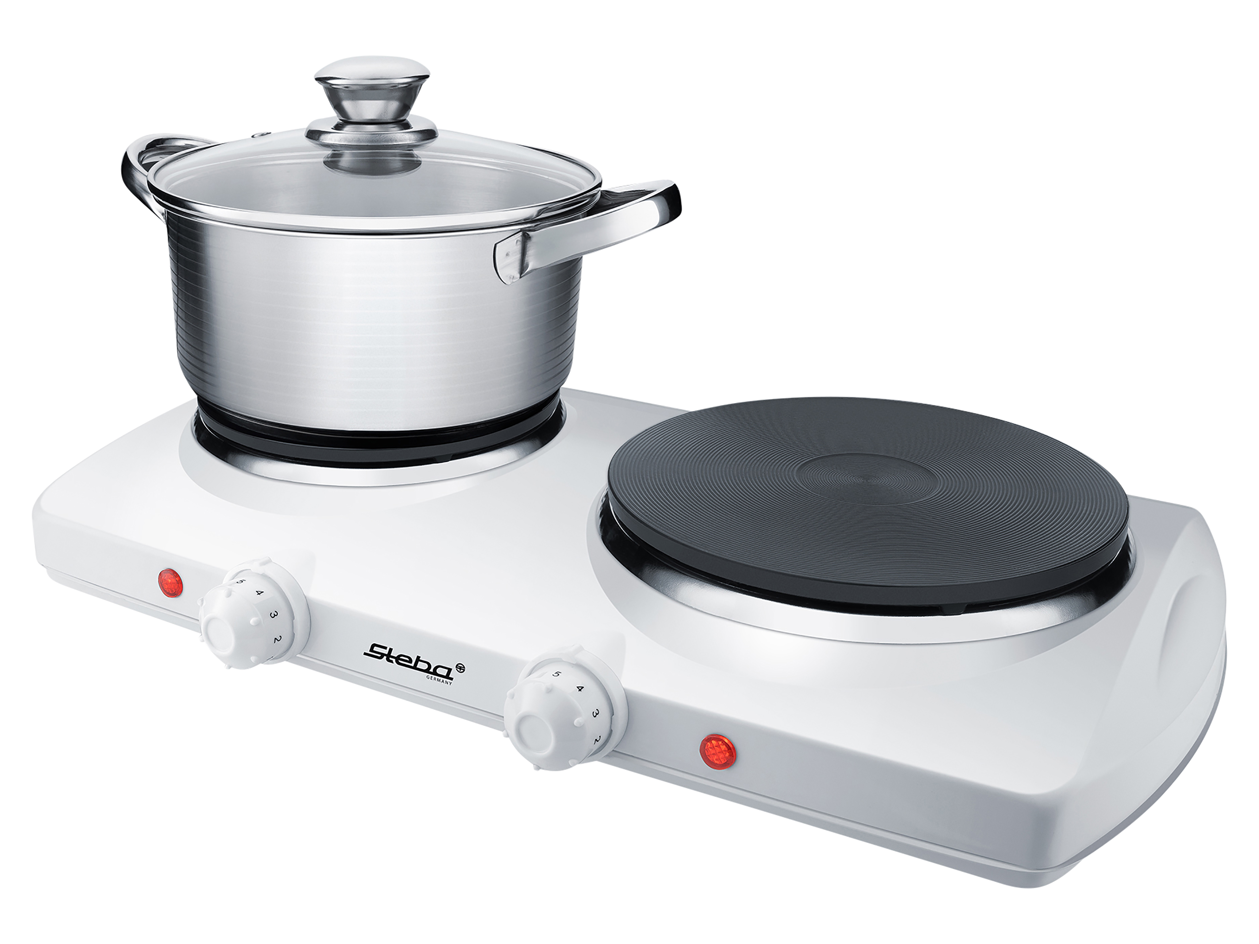 STEBA Doppel-Kochplatte KF 150, Kochfläche Ø19 cm und Ø16 cm, 2300W