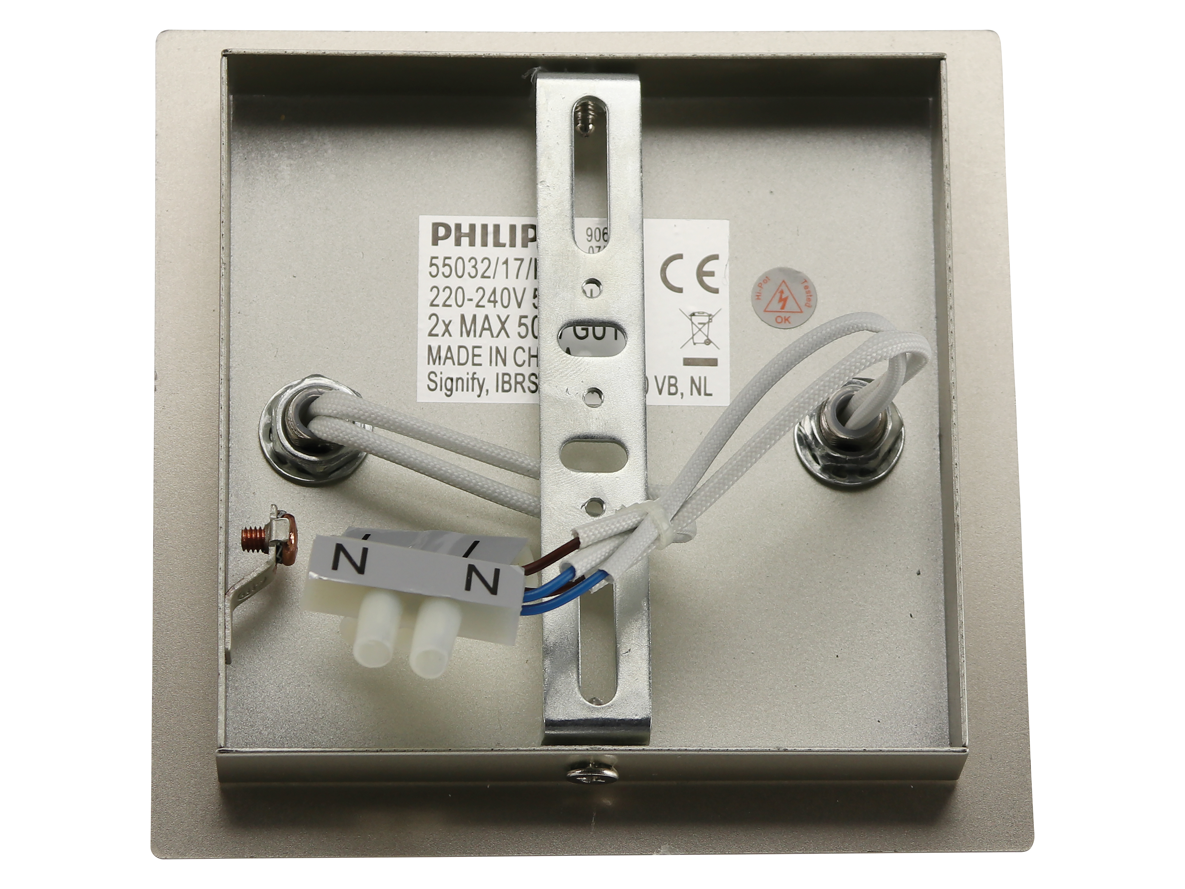 Spot-Leuchte PHILIPS, CARREA, matt chrom, 2 Fassungen