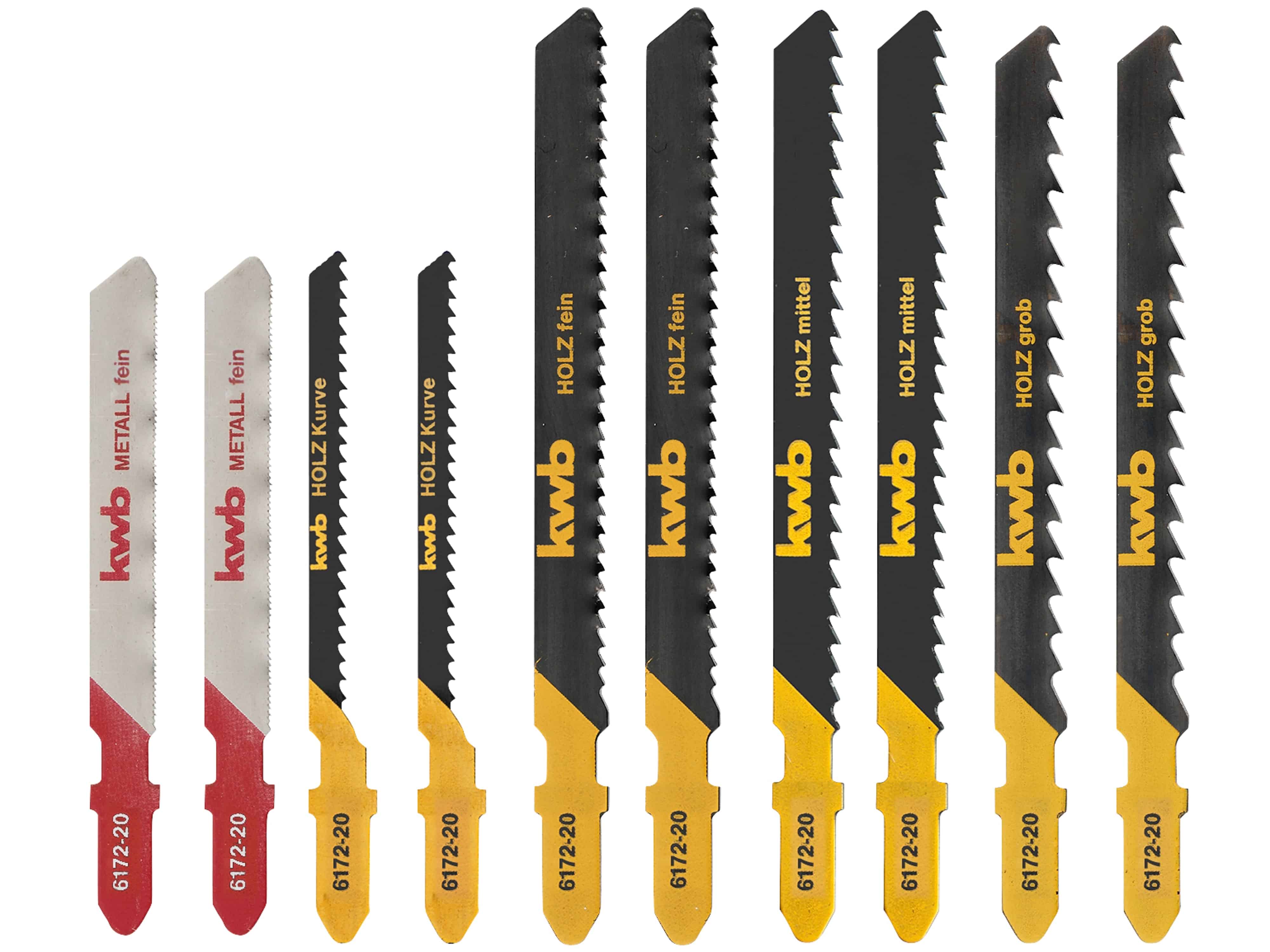 KWB Stichsägeblätter-Set, 617220, 10-teilig