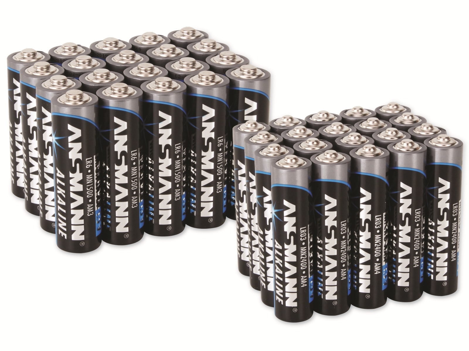 ANSMANN Alkaline Batterie-Set, LR03/LR6, 20x Micro & 20x Mignon