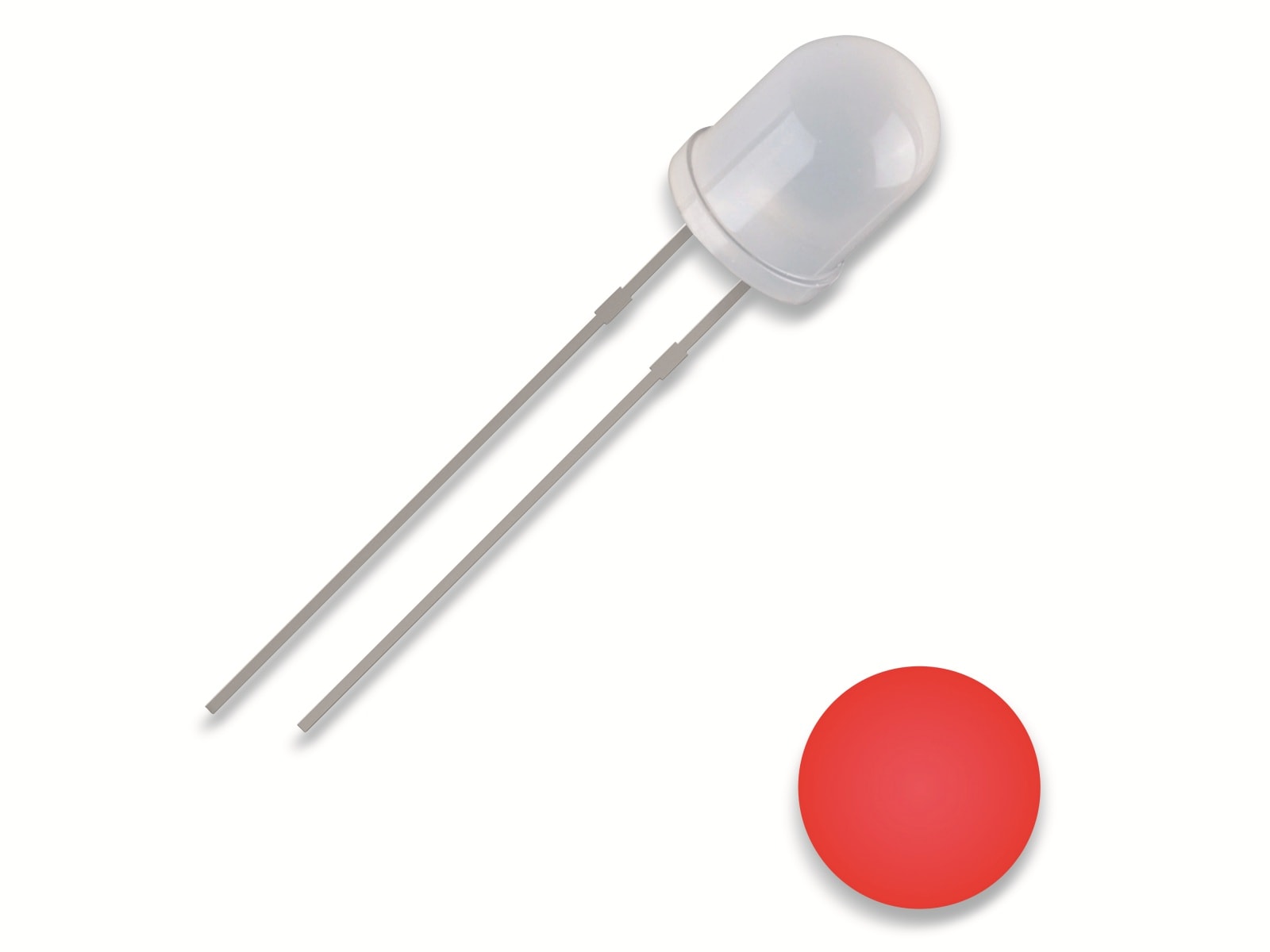 QUADRIOS LED, 3 mm, rot, 2,54 mm QUADRIOS LED, 3 mm, Lichtfarbe: Rot, Gehäusefarbe: Diffus, 700 mcd, 625 nm, 2,54 mm