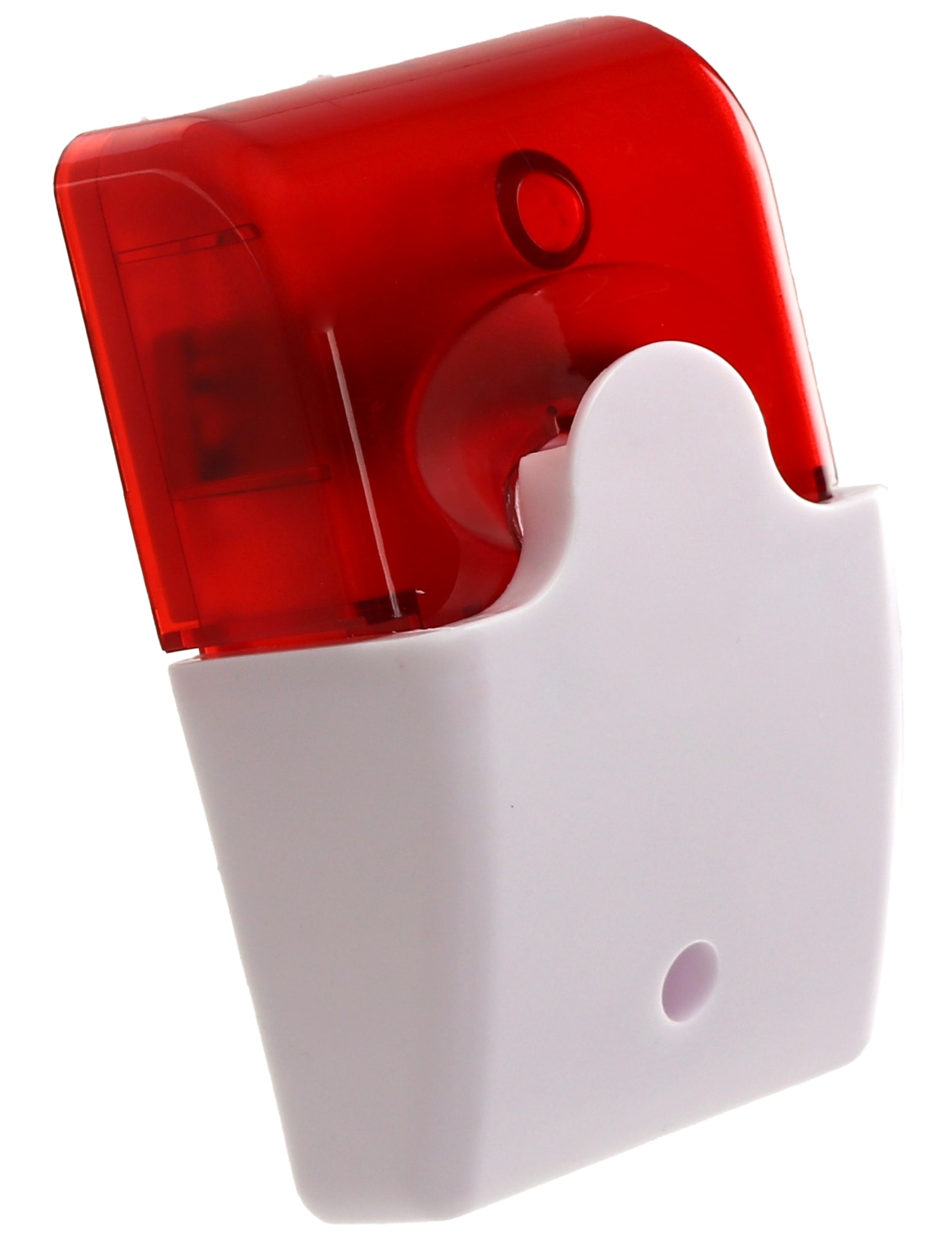 Alarmsirene mit Blitzlicht, 12 V-, 110 dB, weiß/rot