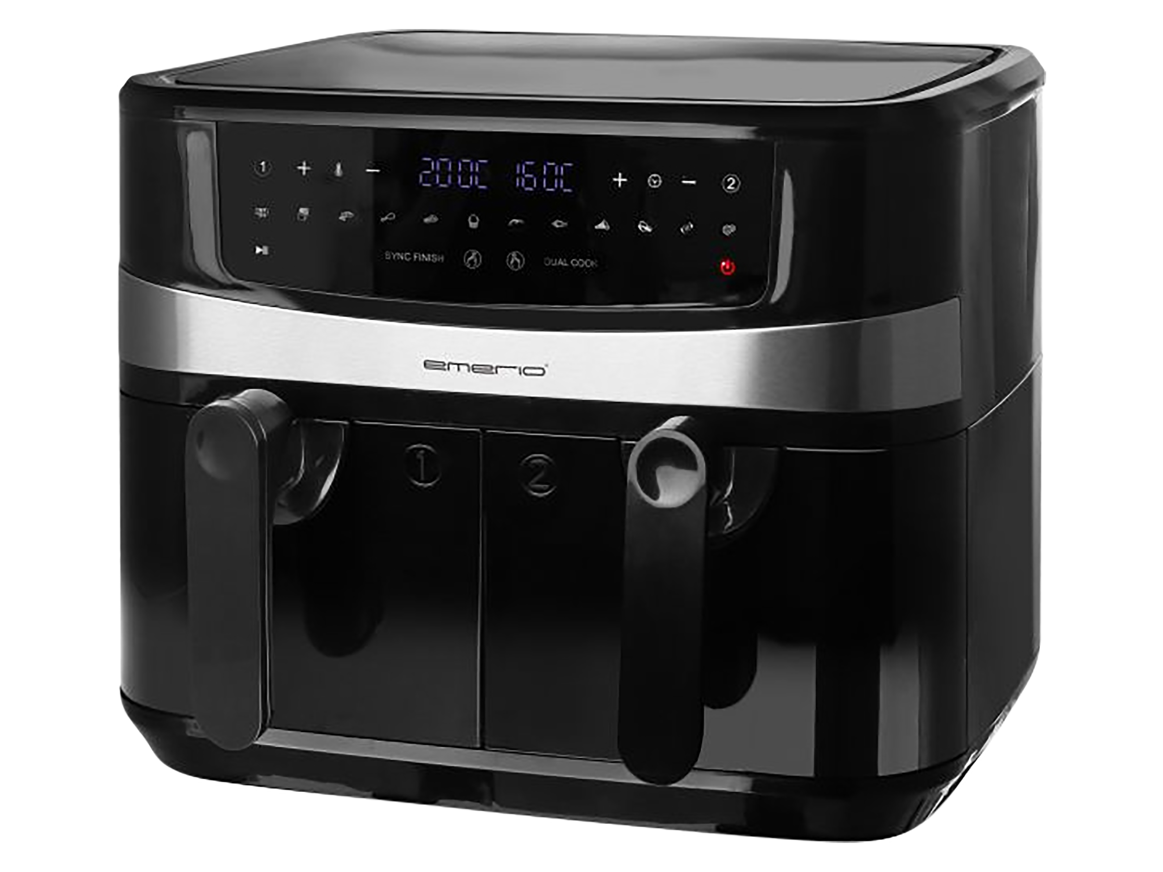 EMERIO Heißluftfritteuse AF-126672.4, 9 L (2 x 4,5 L), 2400 W EMERIO Heißluftfritteuse AF-126672.4, 9 L (2 x 4,5 L), 2400 W