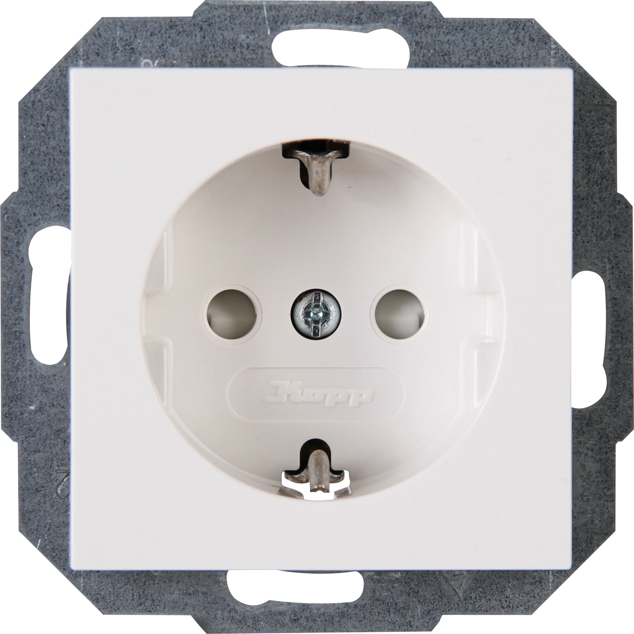 KOPP Schutzkontakt-Steckdose Athenis, erhöhter Berührungsschutz, reinweiß