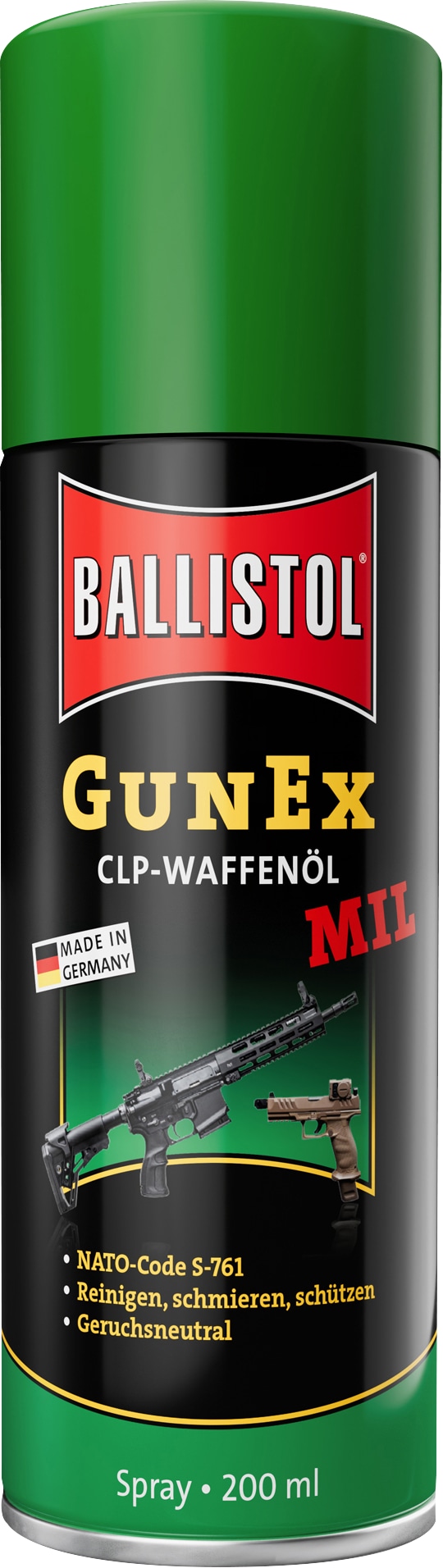 BALLISTOL Spezial-Waffenöl GunEx MIL, 200 ml BALLISTOL Spezial-Waffenöl GunEx MIL, 200 ml