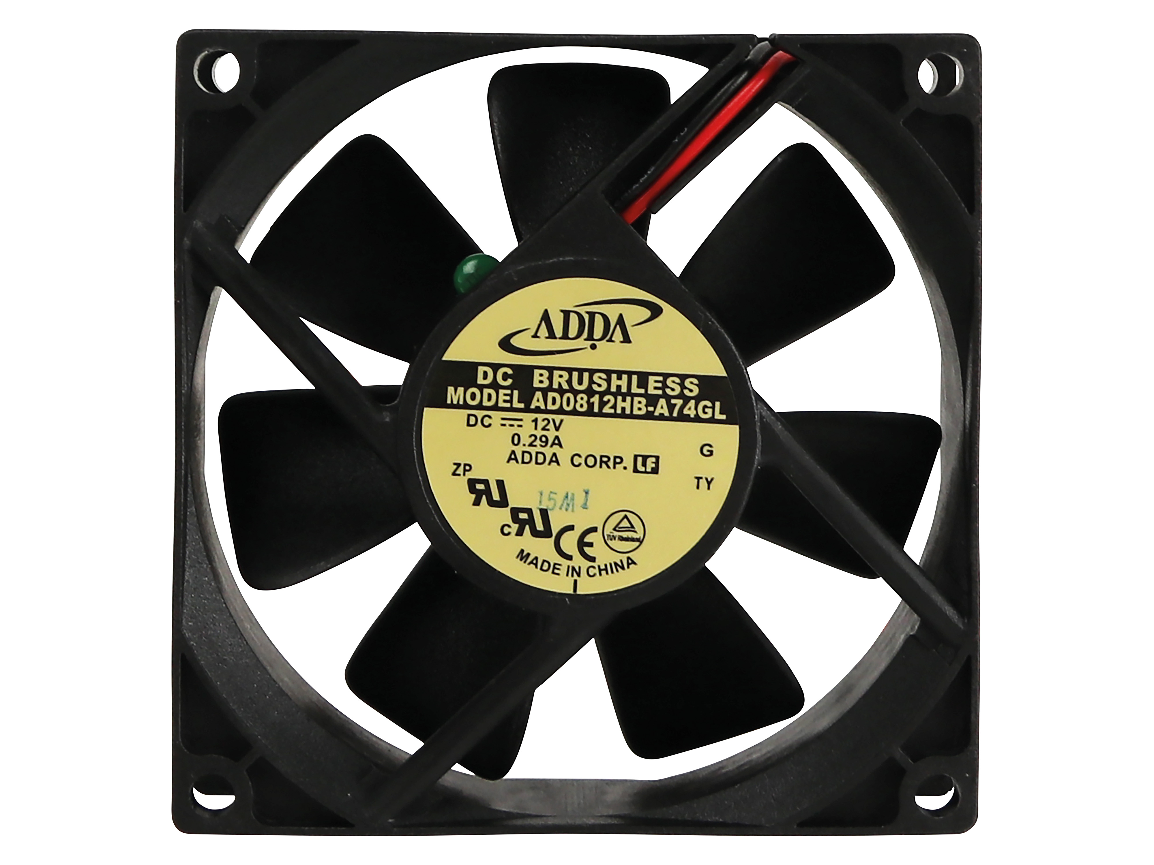 ADDA, Axiallüfter, 80x80x25, 12V-, 3,48W, AD0812HB-A74GL Axiallüfter, ADDA, 80x80x25, 12V-, 3,48W, AD0812HB-A74GL